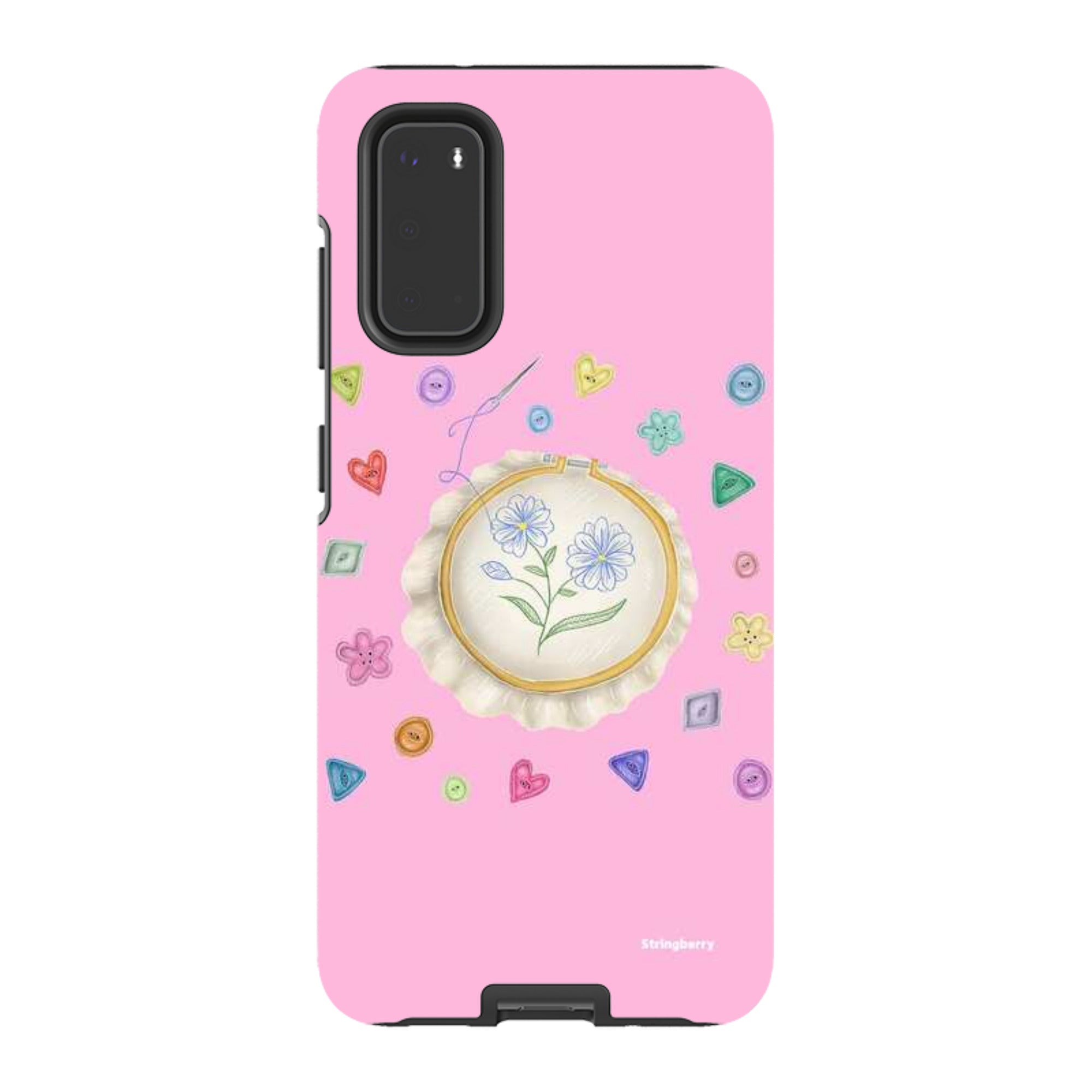 Samsung Tough Case - Flower Buttons Needlework By Catherine Rowe