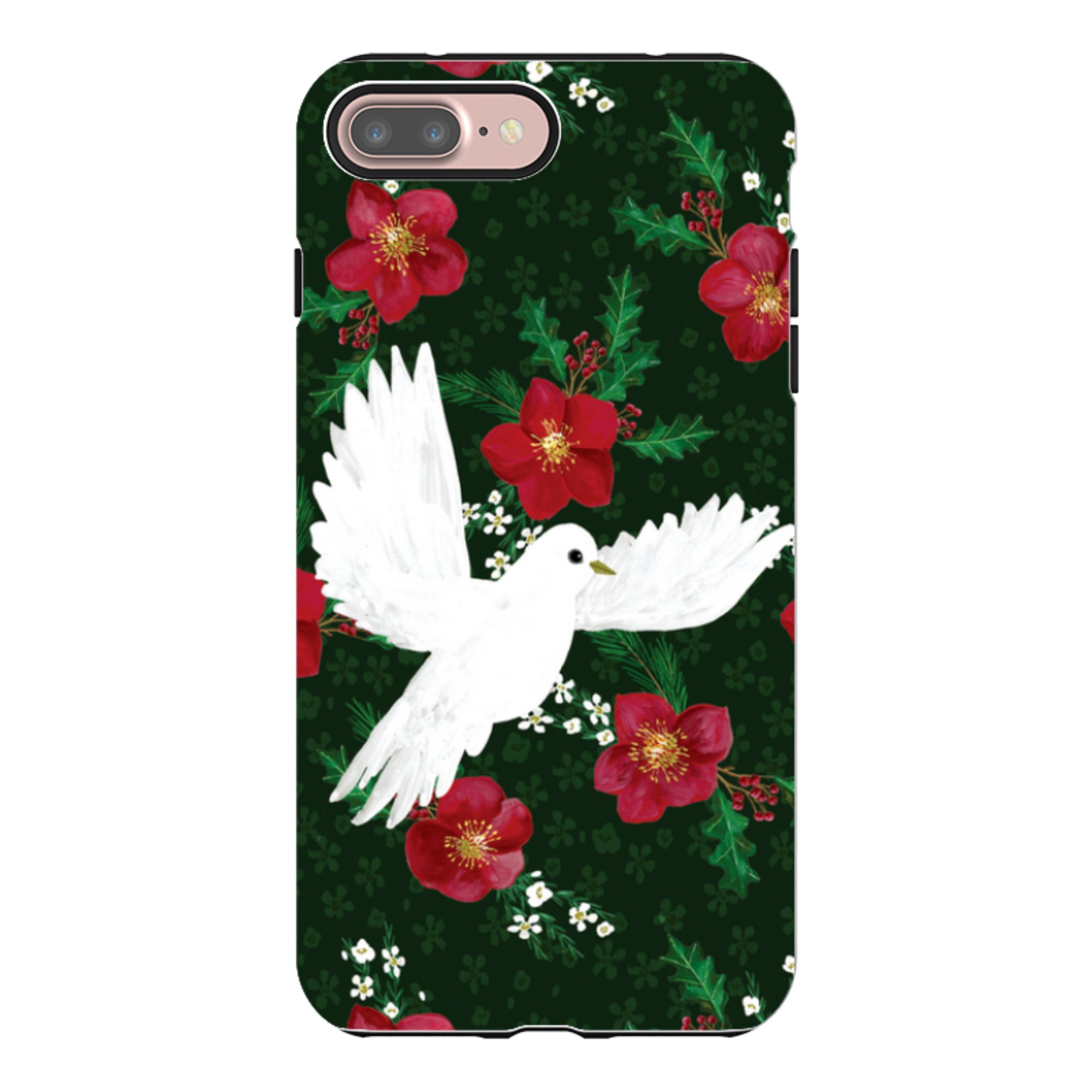 iPhone Tough Case - Dove and Floral By Abby Jacobs