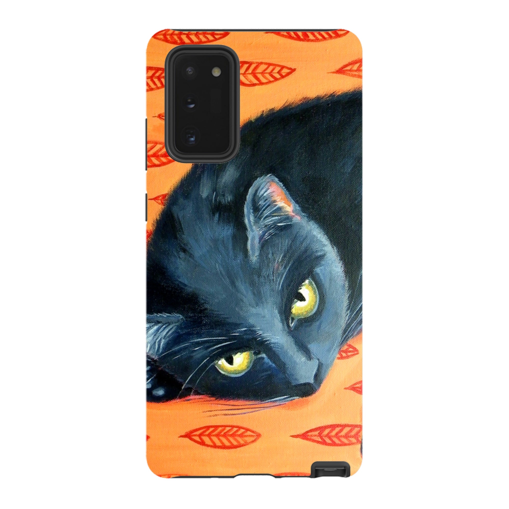 Samsung Tough Case - Black Cat By Mary Stubberfield