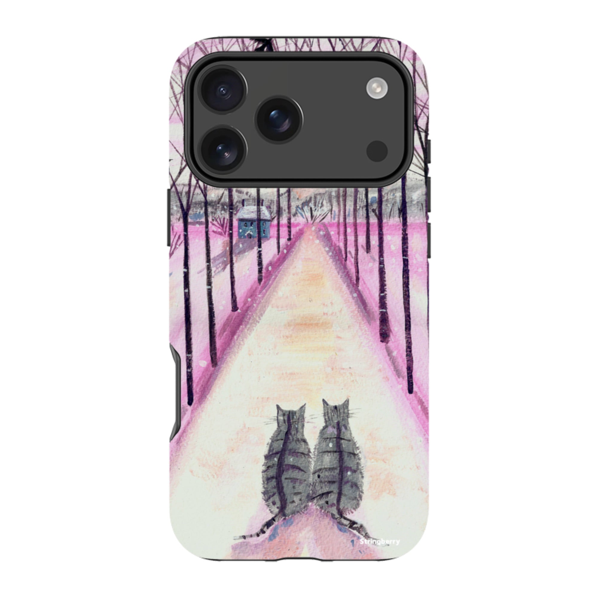 iPhone Tough Case - Winter Cats By Mary Stubberfield