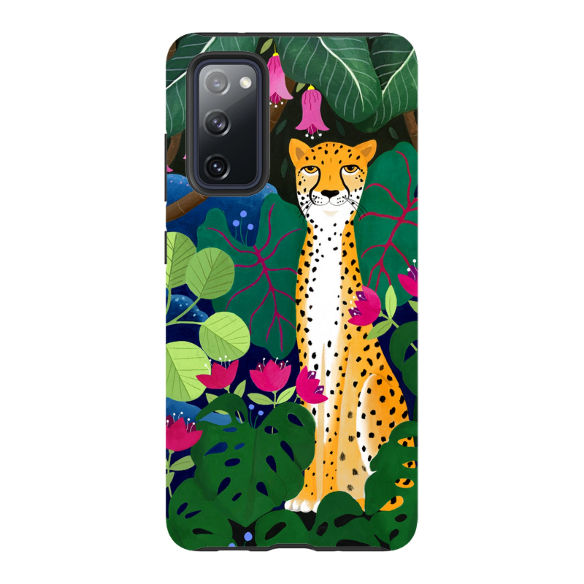 Samsung Tough Case - Cheetah And Monstera By Bex Parkin