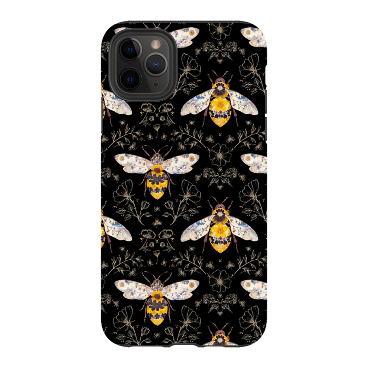 iPhone Tough Case - Midnight Bumble Bee Multi By Helen Ahpornsiri