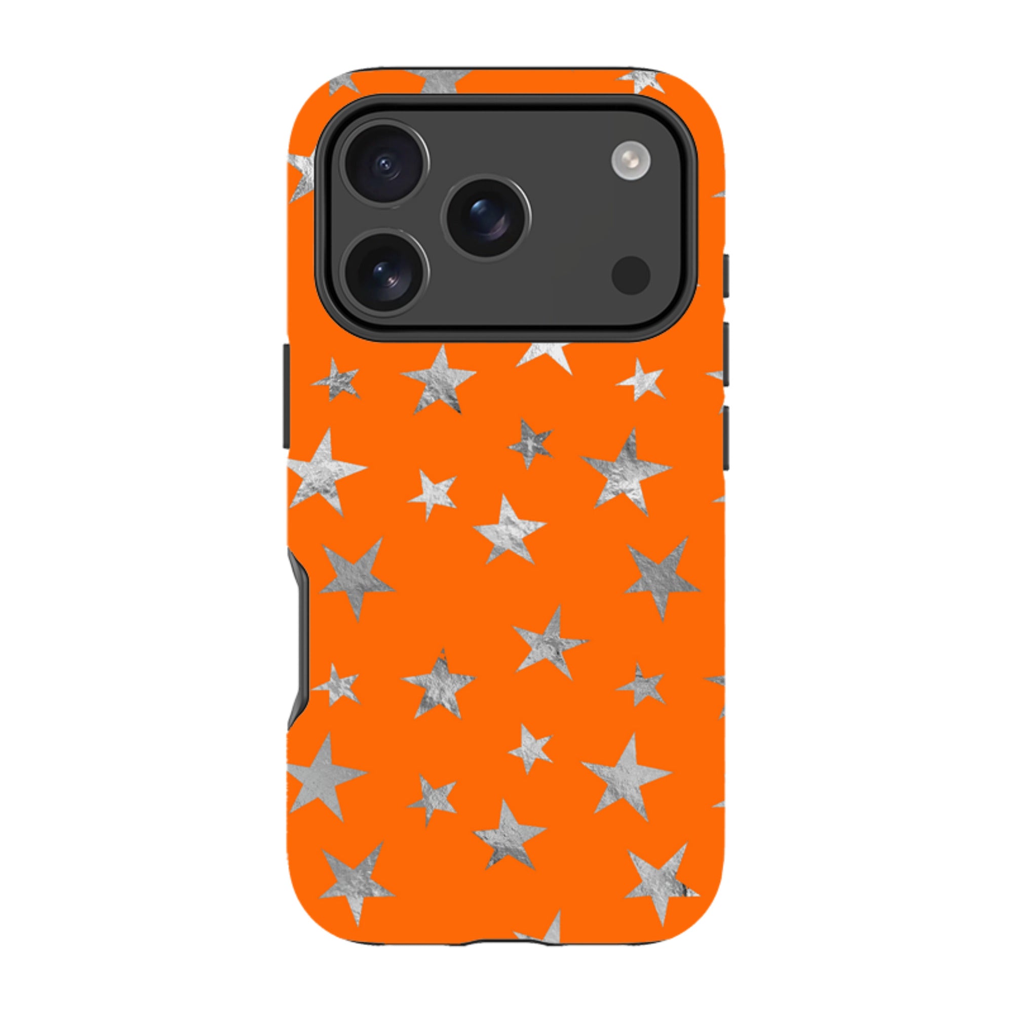 iPhone Tough Case - Orange and Silver Stars