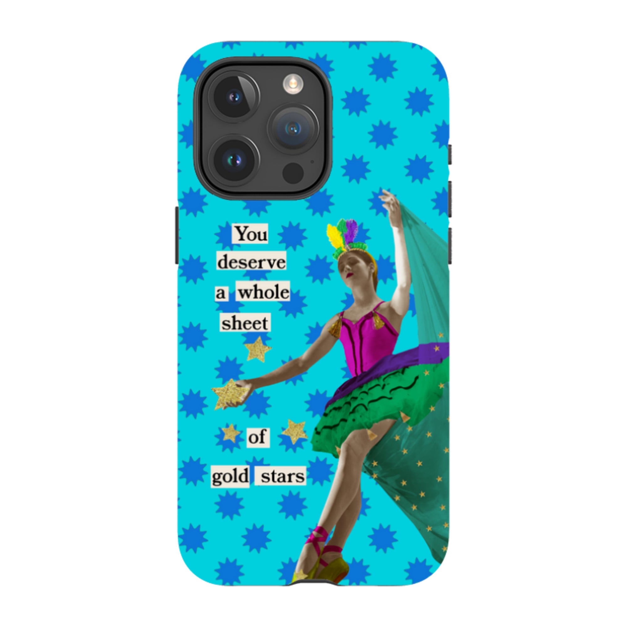 iPhone Tough Case - Gold Stars By Clare Jordan