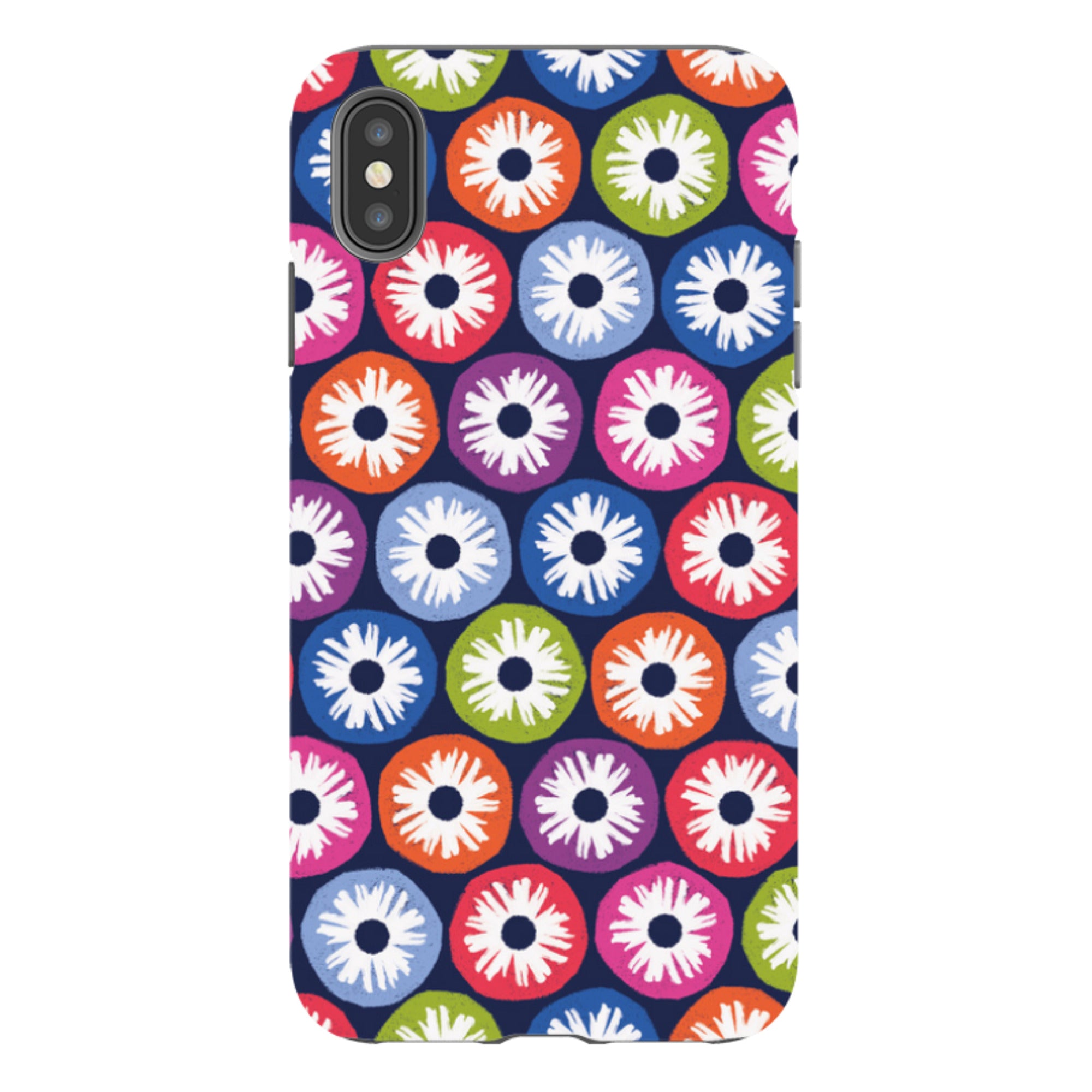 iPhone Tough Case - Penny Flowers Dark By Ali Brookes