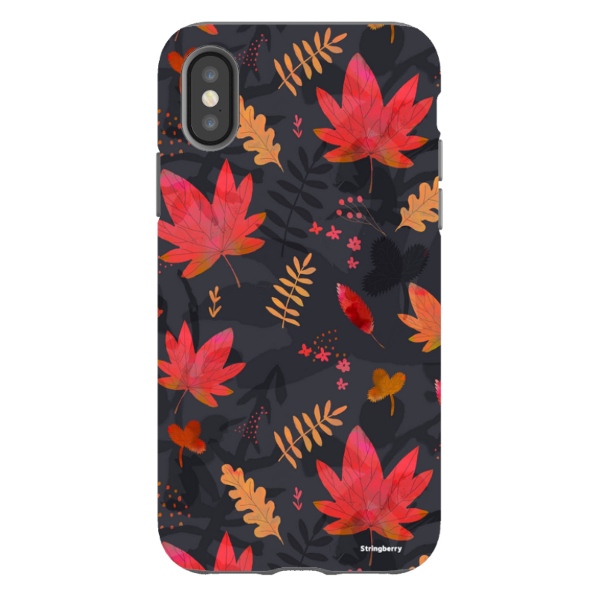 iPhone Tough Case - Autumn Leaves Dark