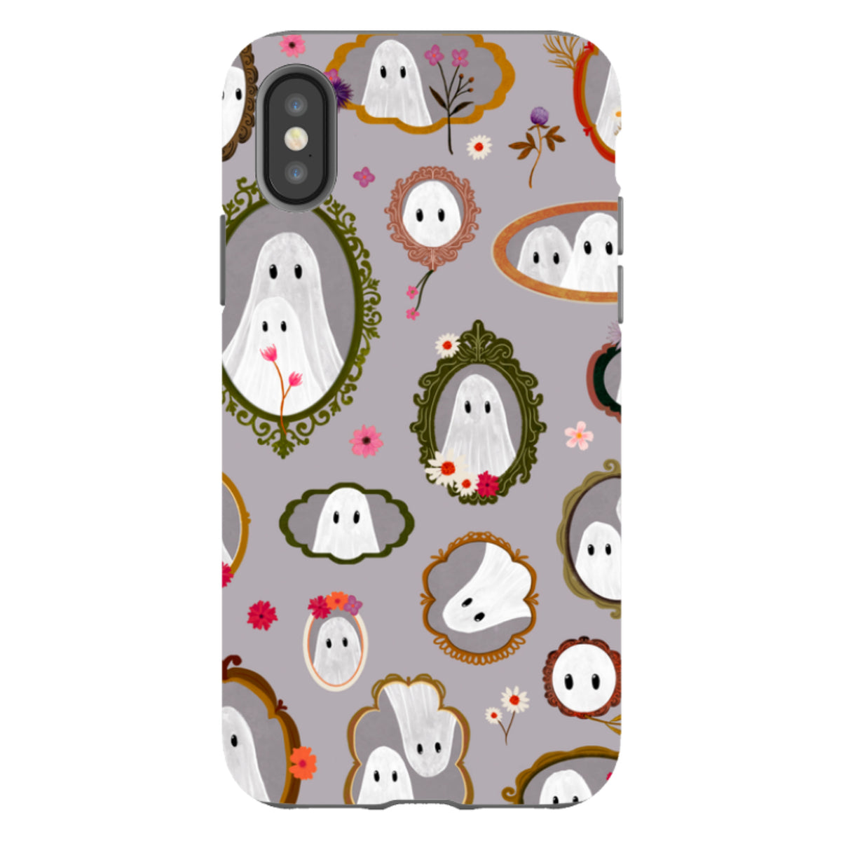 iPhone Tough Case - Framed Ghosts - Mauve By Katherine Quinn