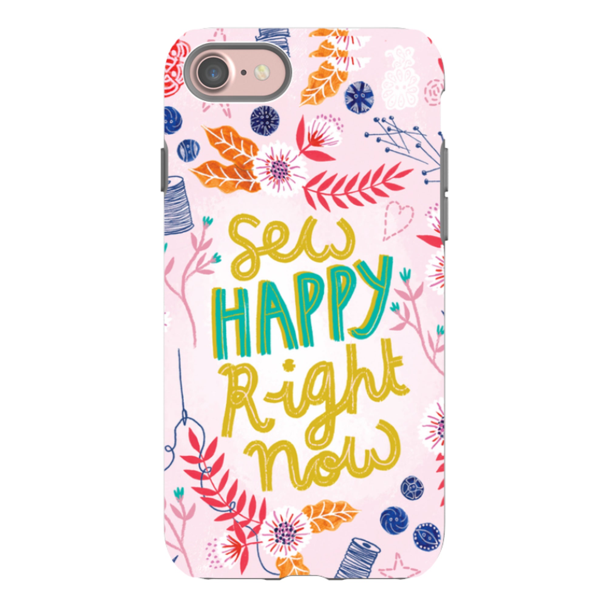 iPhone Tough Case - Sew Happy By Lee Foster Wilson