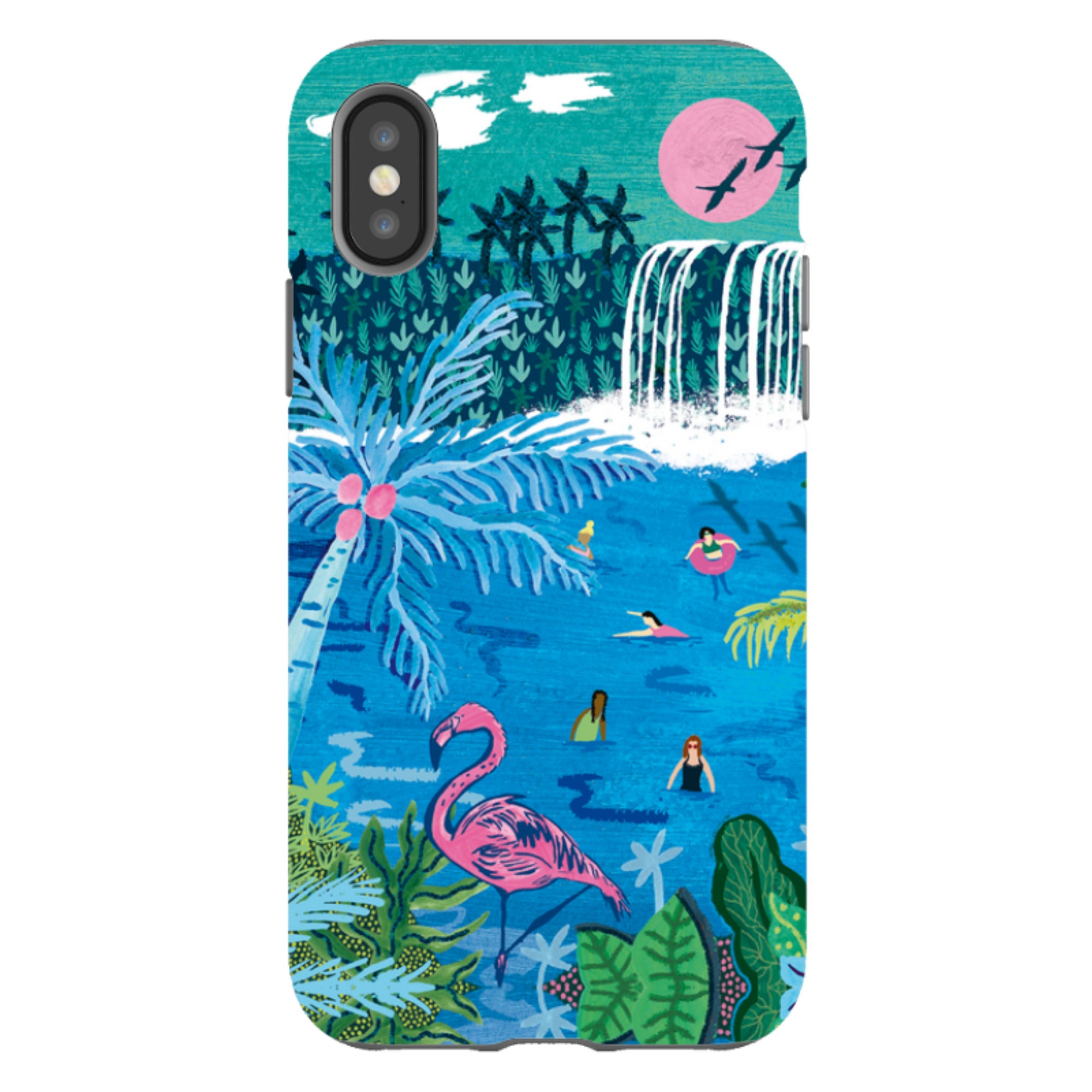 iPhone Tough Case - Palm Pool By Emma Frances Grant