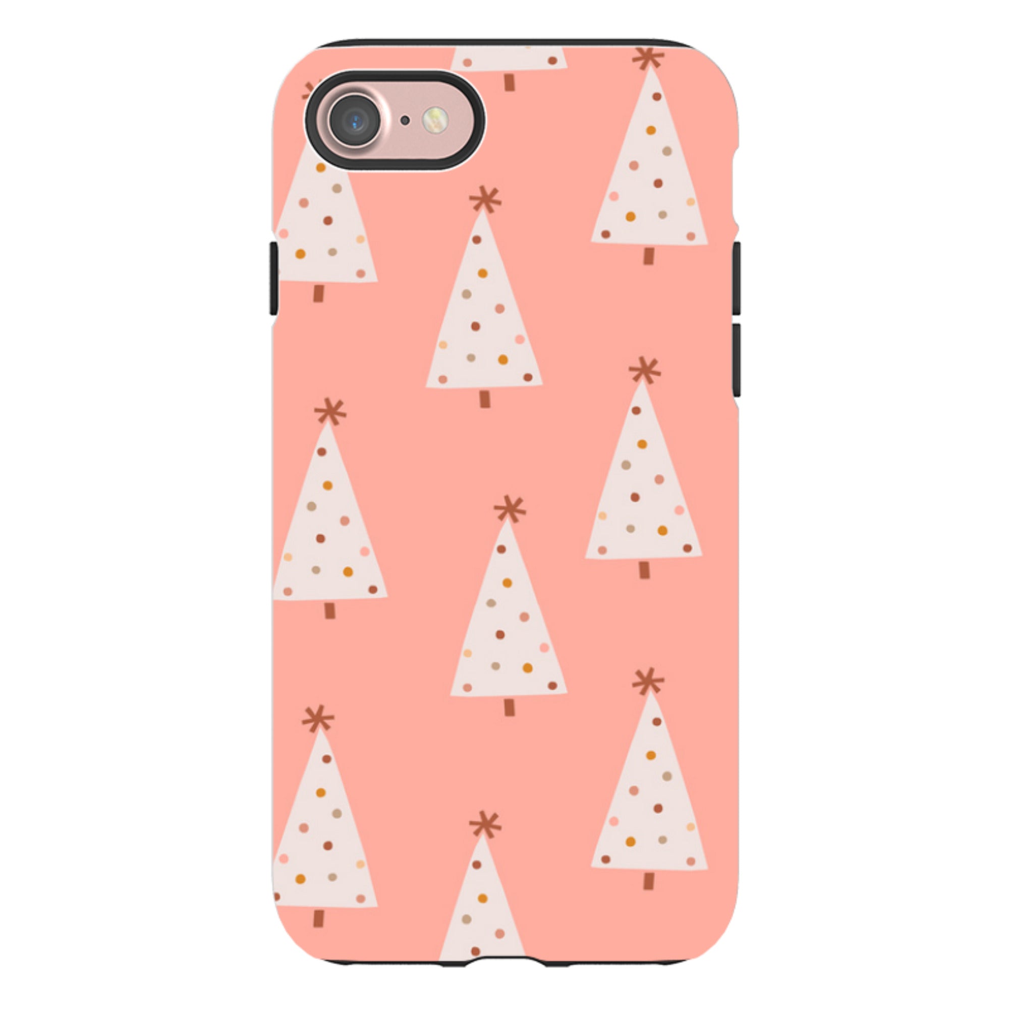 iPhone Tough Case - Pink Xmas Trees