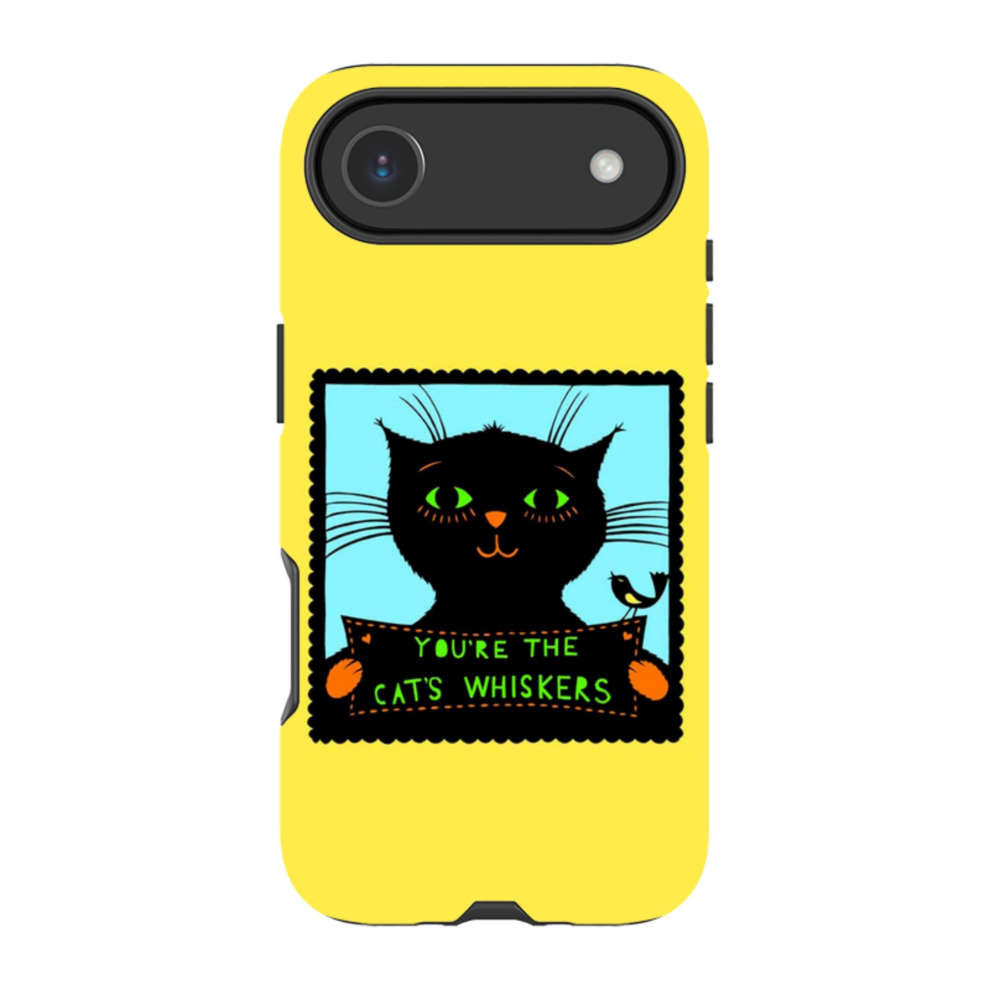 iPhone MagSafe Tough Case -  Cats Whiskers Yellow By Suzy Taylor