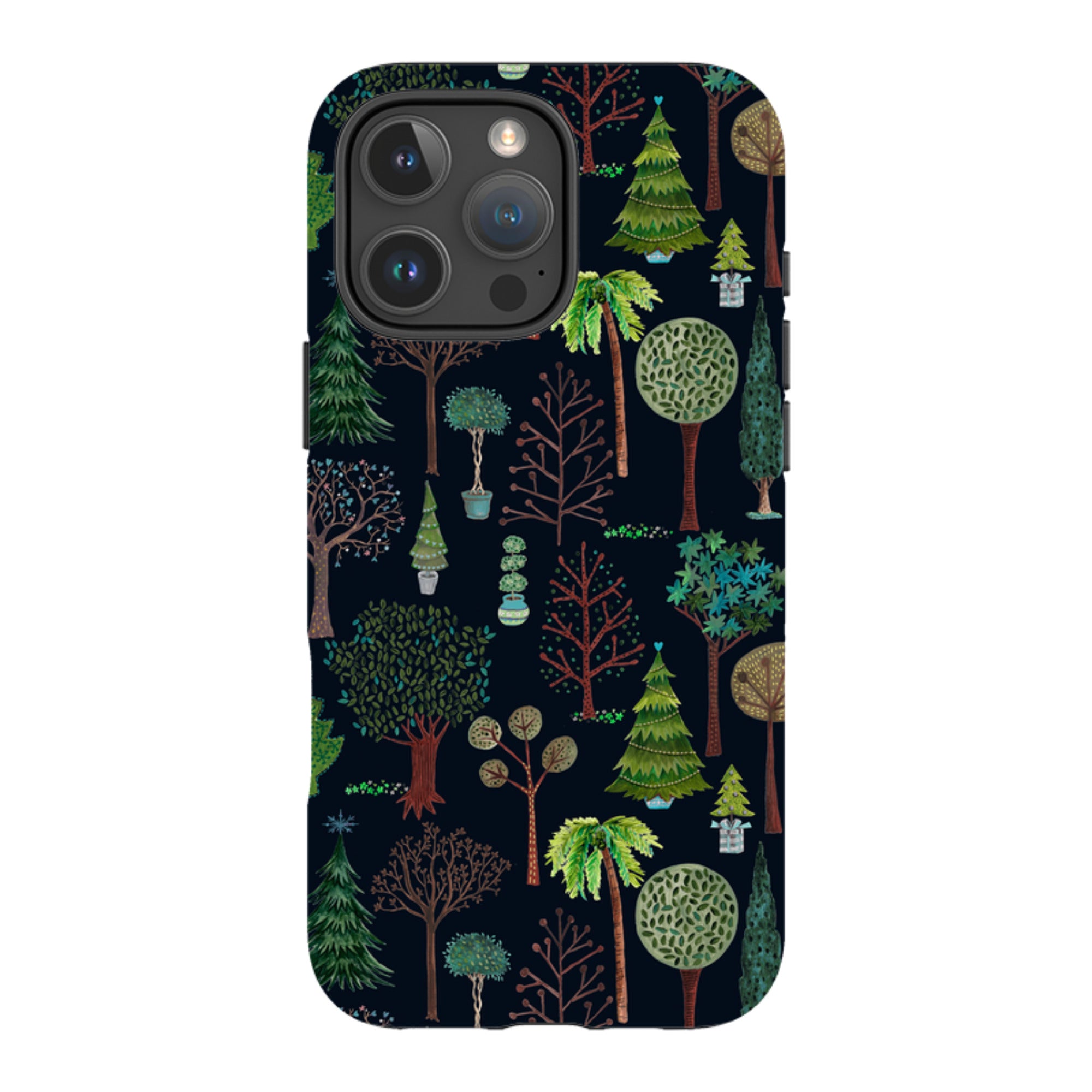 iPhone Tough Case - Xmas Trees Dark By Caroline Bonne Muller