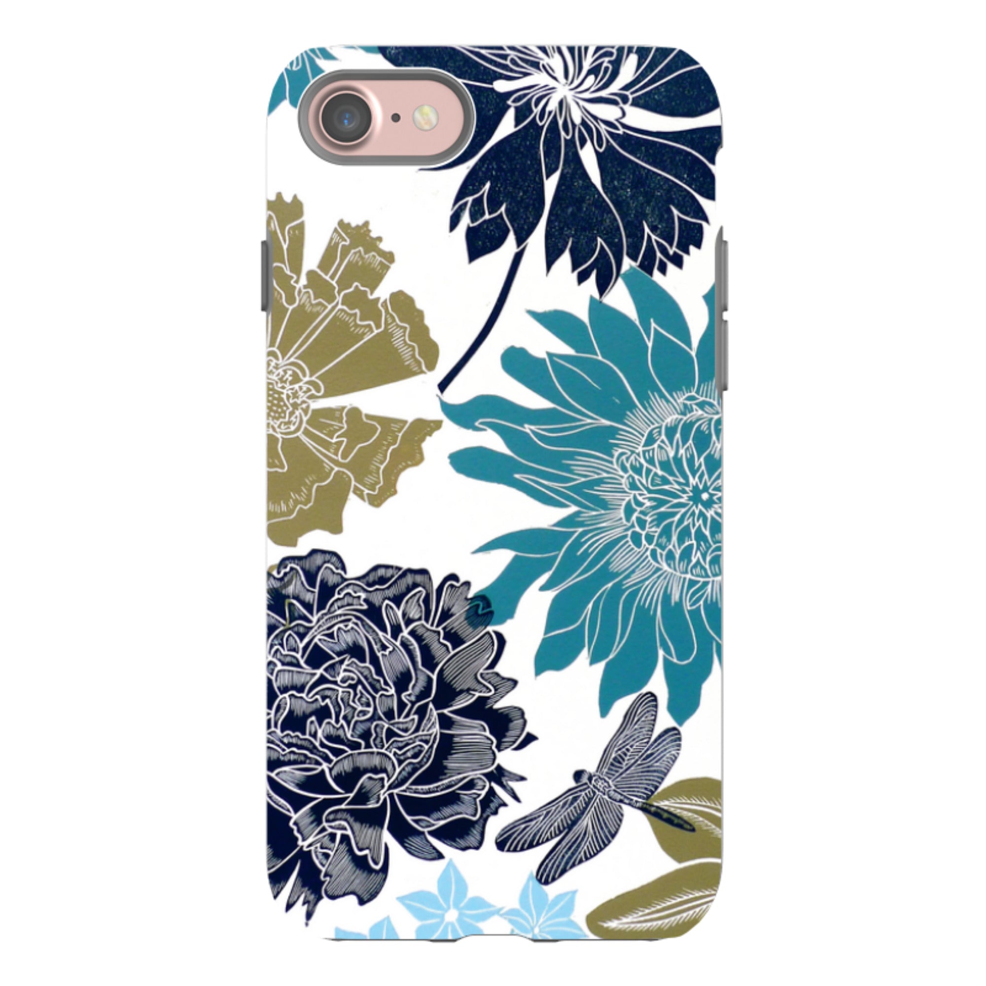 iPhone Tough Case - Cottage Garden Drangonfly By Kate Heiss