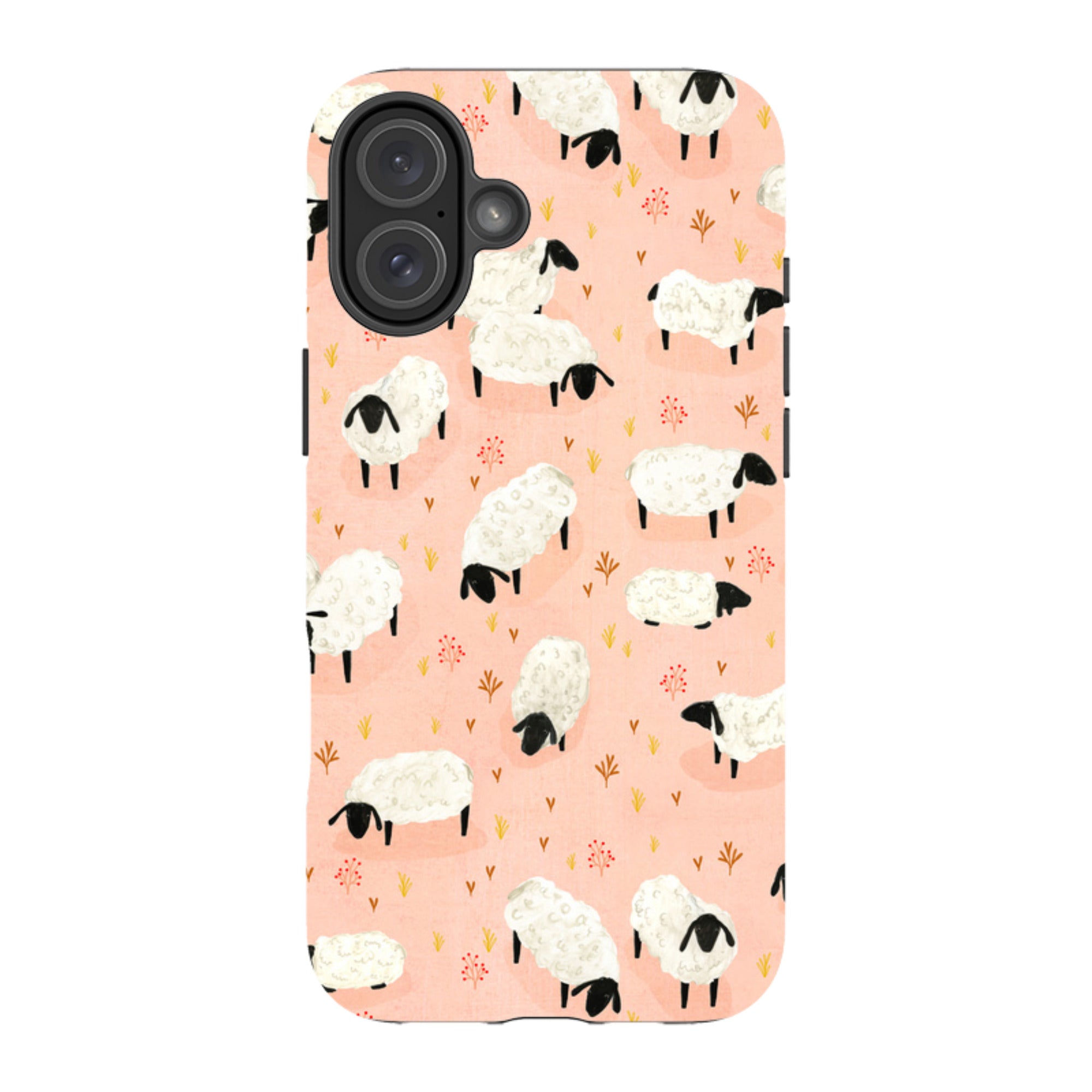 iPhone Tough Case - Sheep Pink By Katherine Quinn