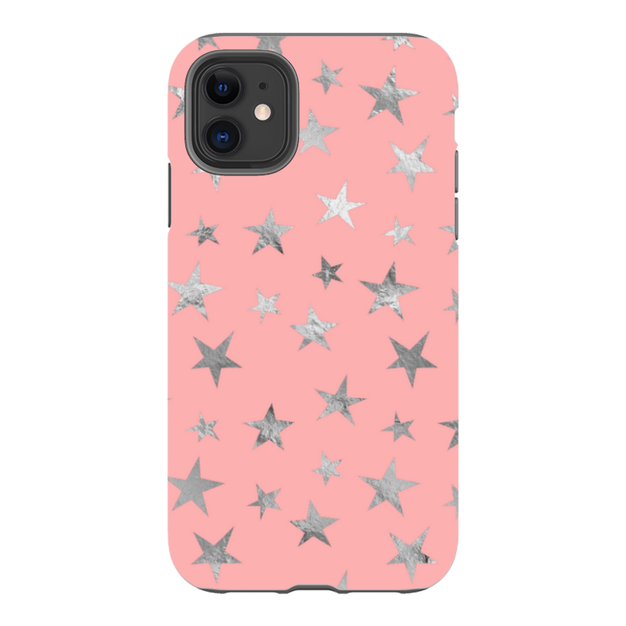 iPhone Tough Case - Pink and Silver Stars