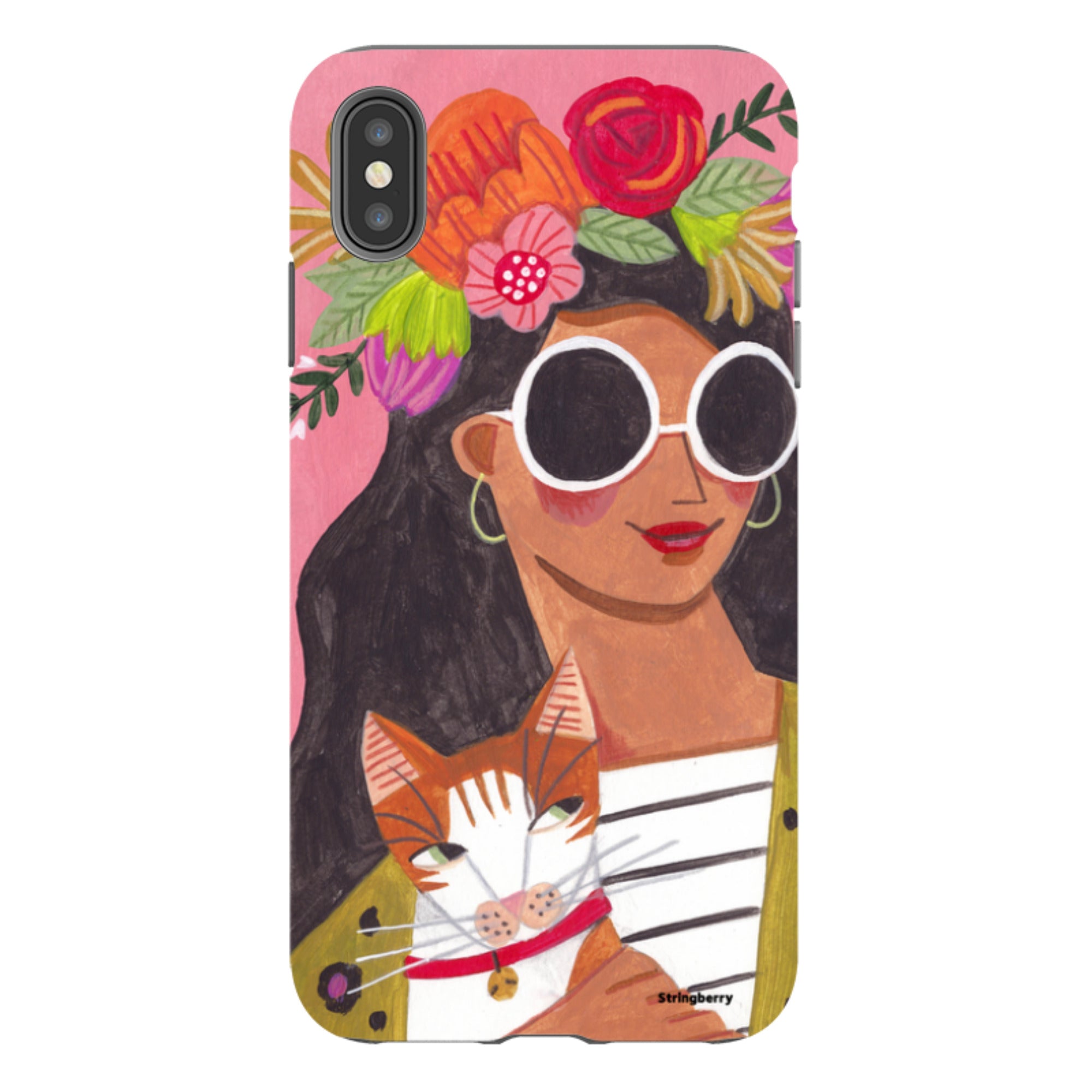 iPhone Tough Case - Woman & Cat By Caroline Bonne Muller