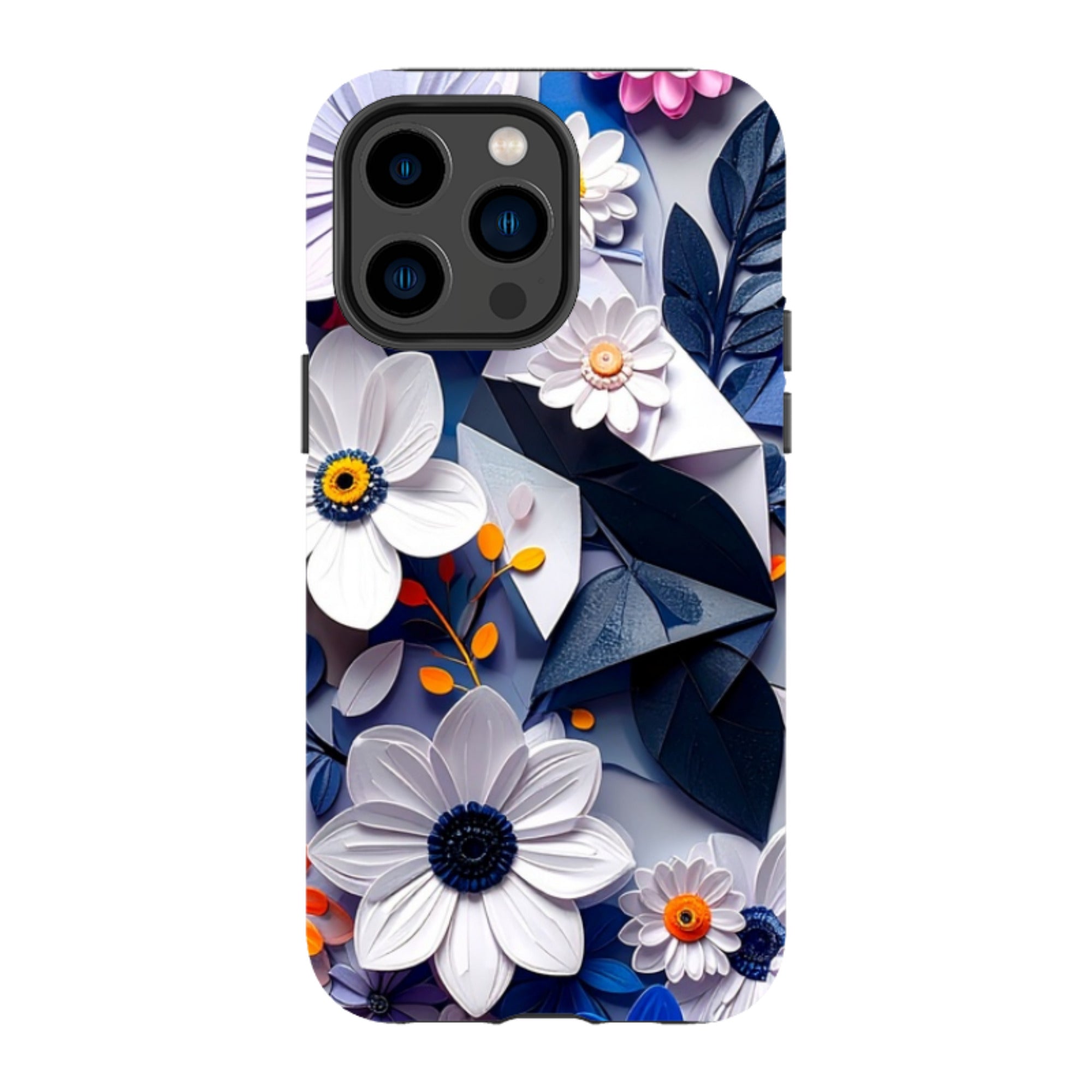 iPhone MagSafe Tough Case - Summer Blue Florals