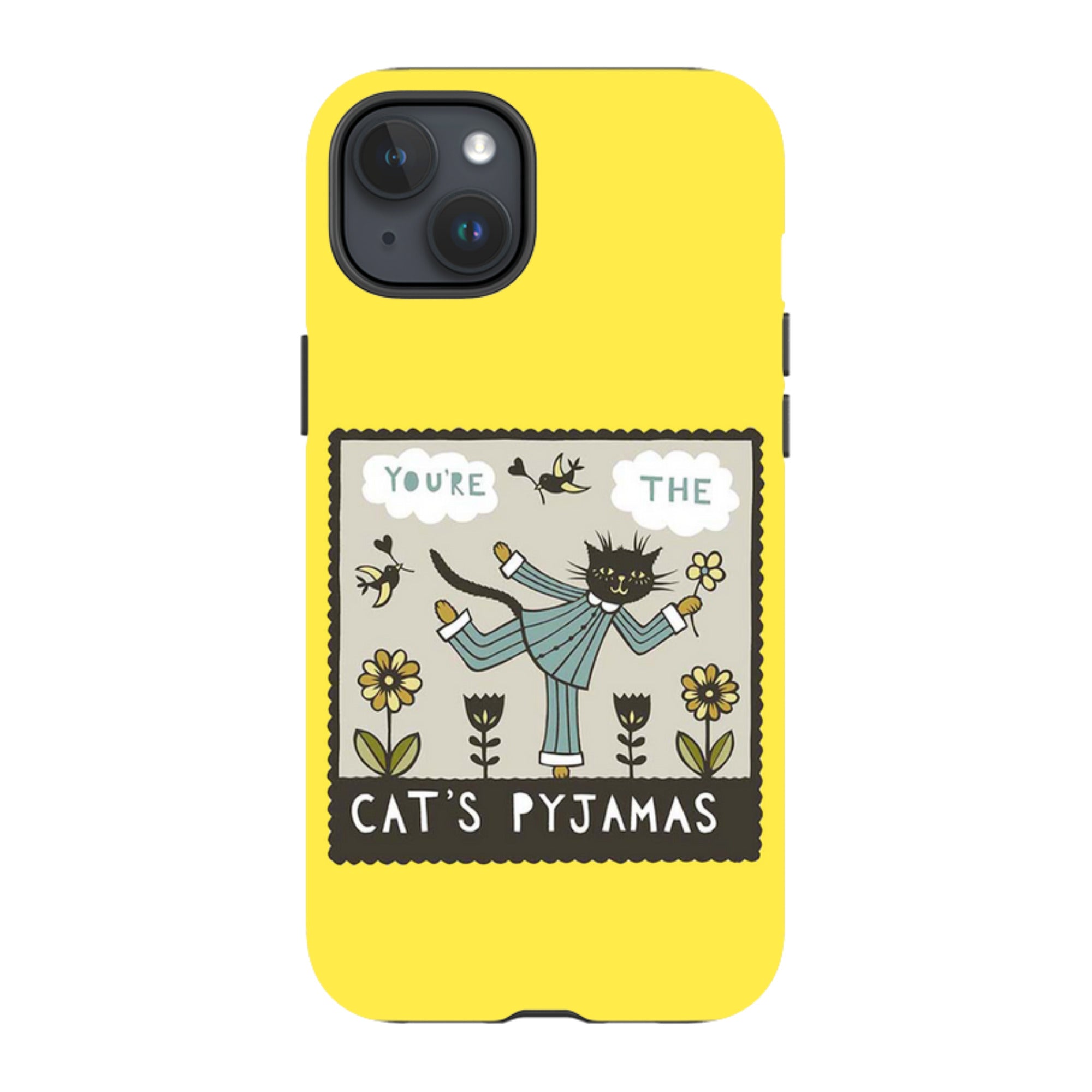 iPhone MagSafe Tough Case -  Cats Pyjamas Yellow By Suzy Taylor