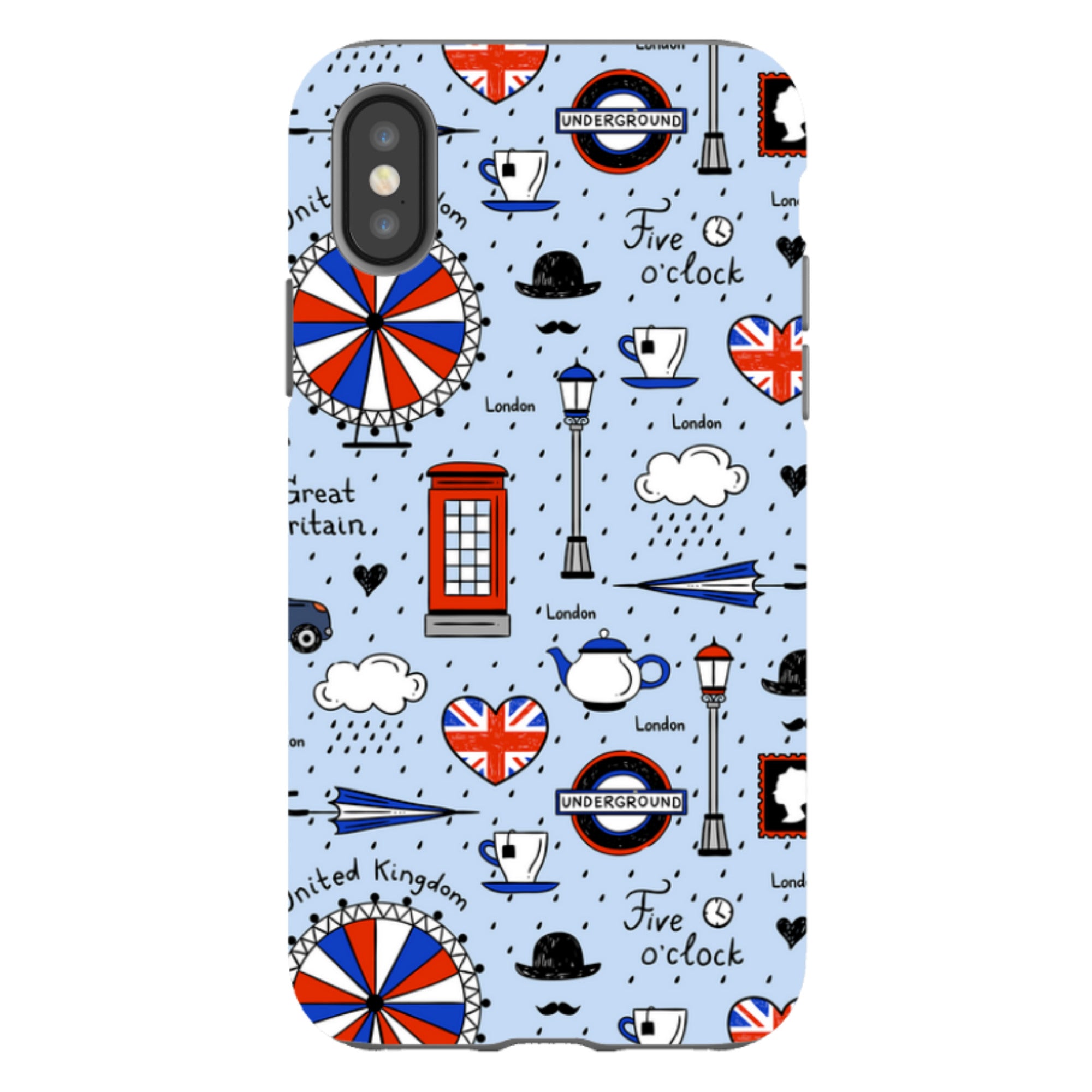 iPhone Tough Case - Blue London