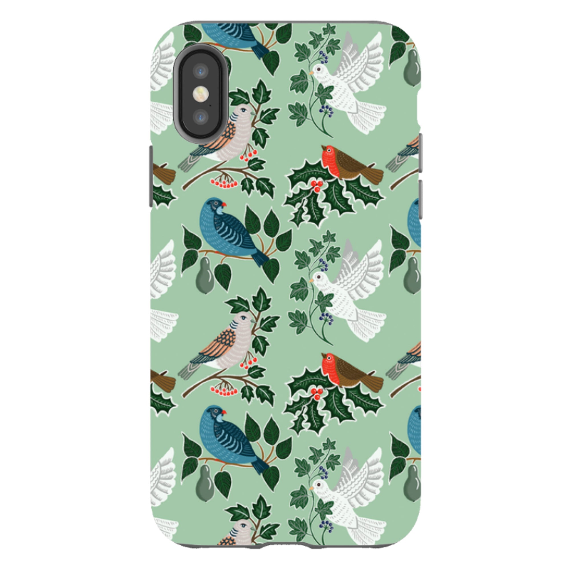 iPhone Tough Case - Winter Birds-1 By kate Heiss
