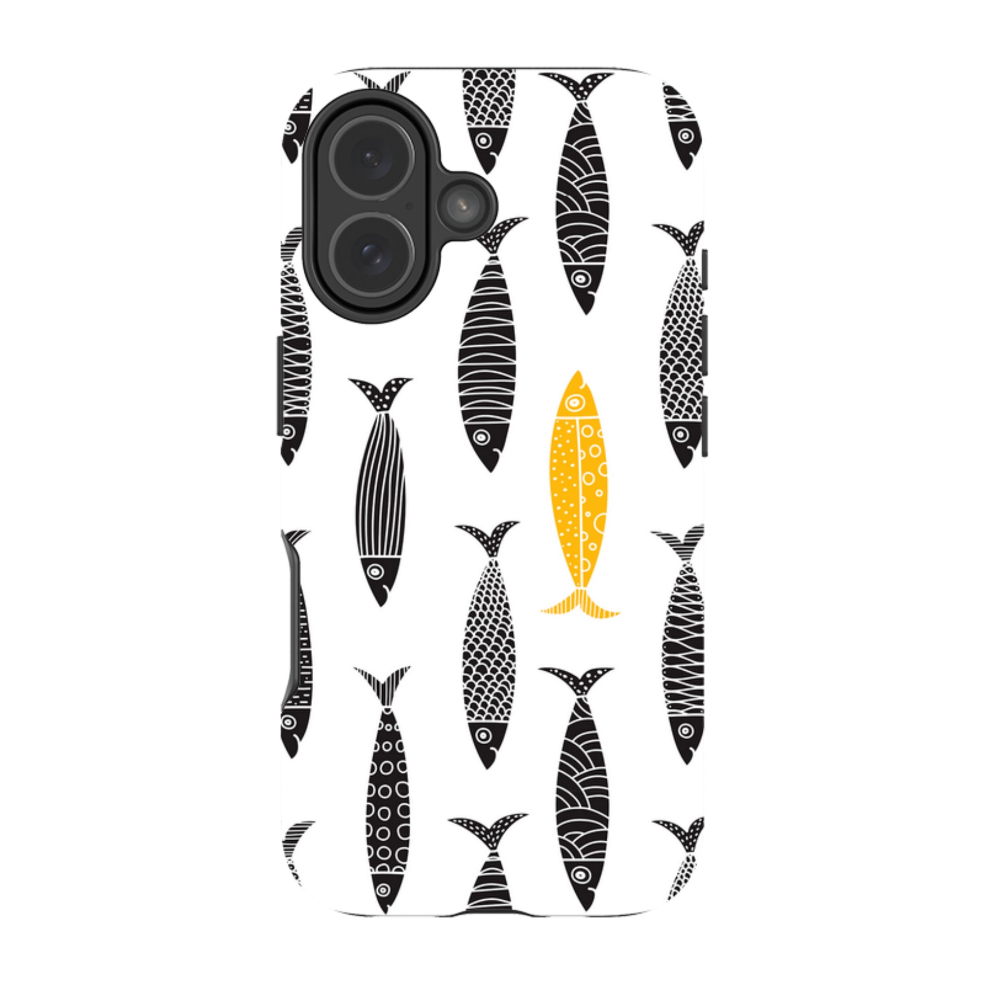 iPhone MagSafe Tough Case - Black and Gold Sardines