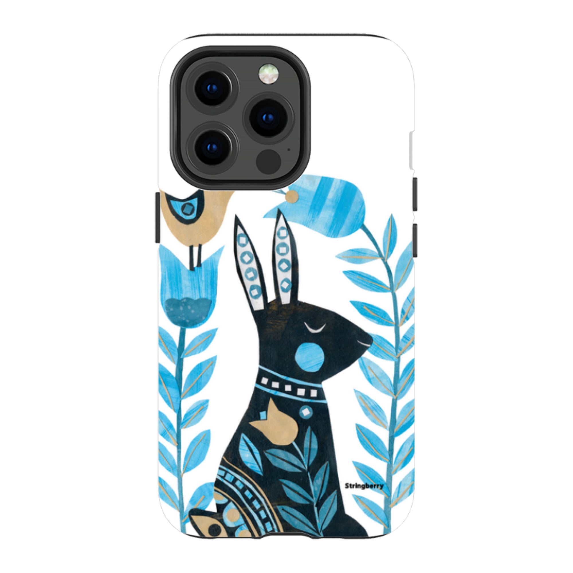 iPhone Tough Case - Folk Rabbit By Tracey English