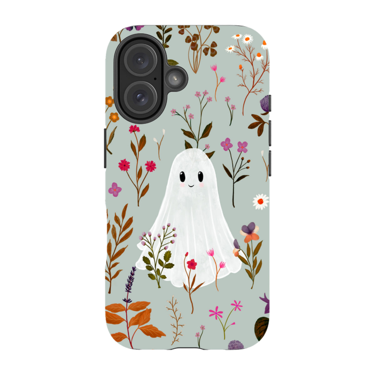 iPhone Tough Case - Ghost in the Garden - Dusty Gourd Multi By Katherine Quinn