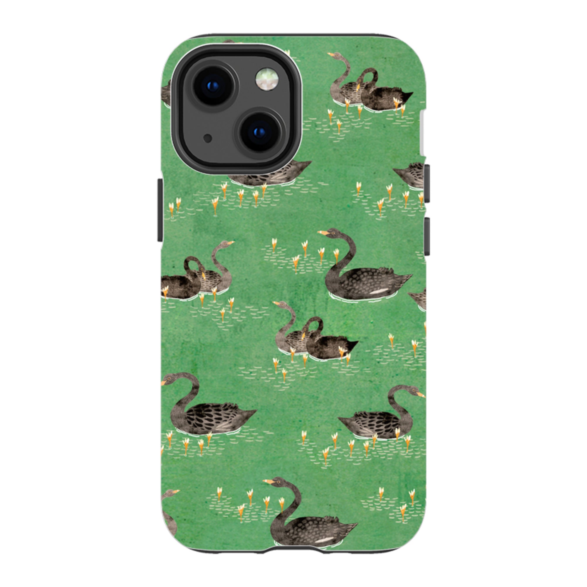 iPhone Tough Case - Swans Green By Katherine Quinn
