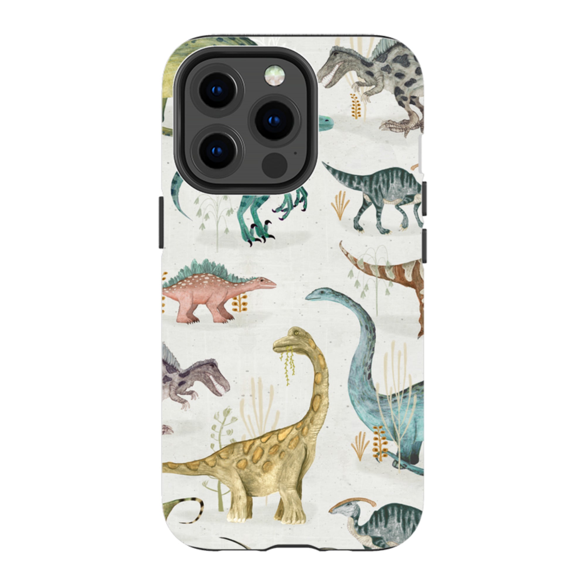 iPhone Tough Case - Dinosaur Pastel By Katherine Quinn