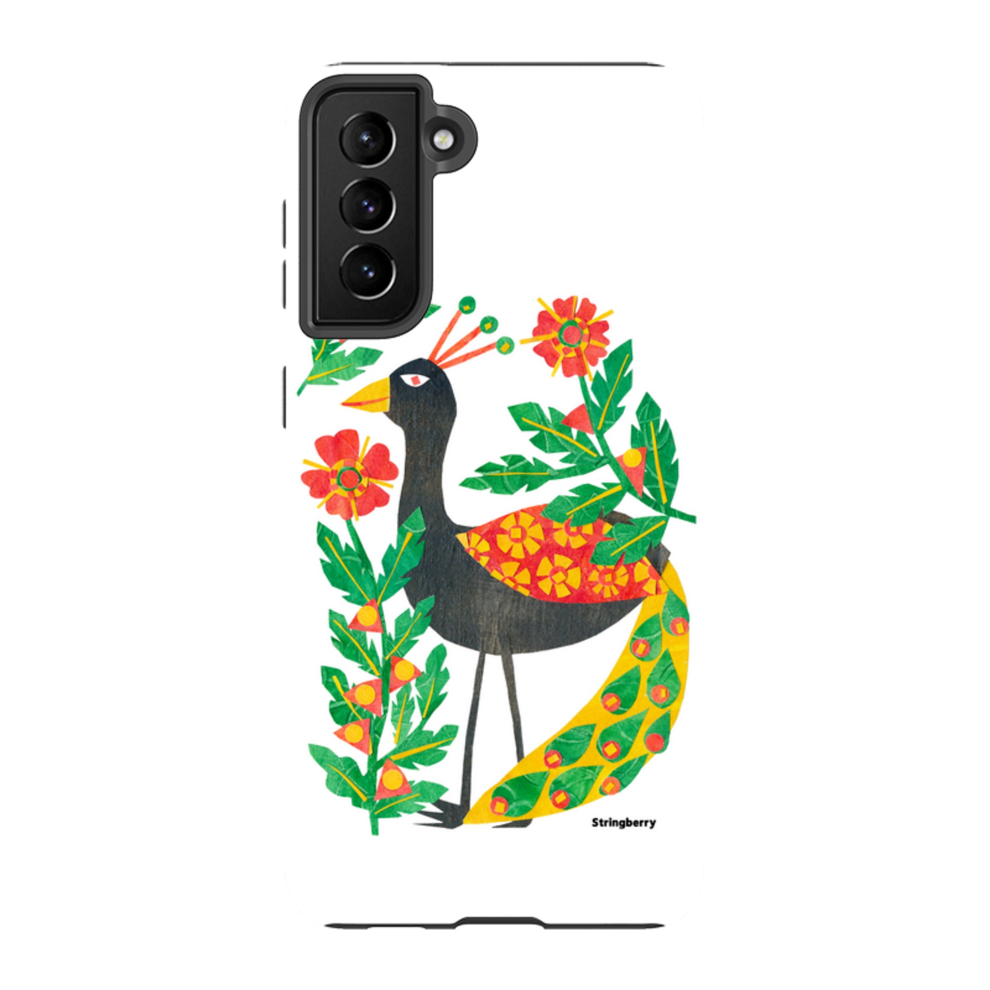 Samsung Tough Case - Folk Floral Peahen By Tracey English