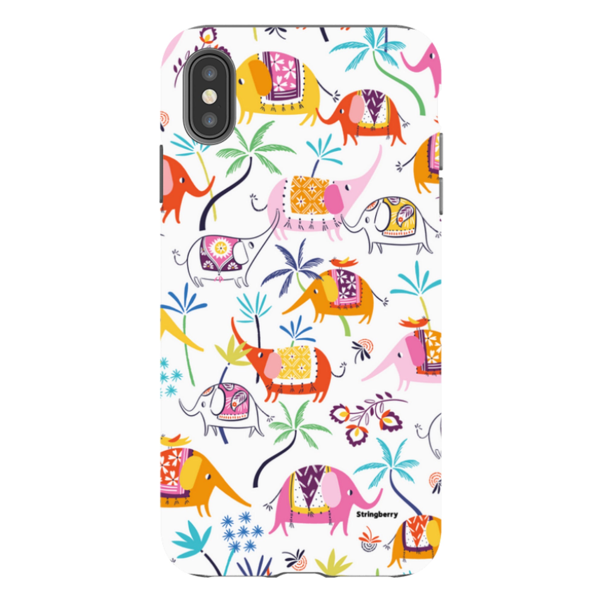 iPhone Tough Case - Elephants And Trees By Ali Brookes