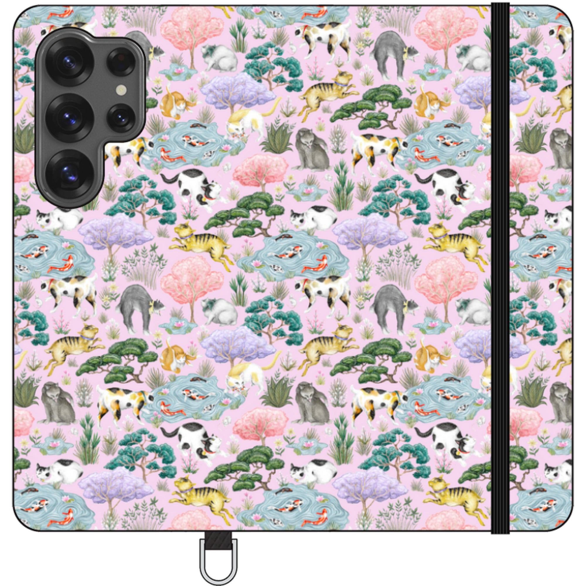 Cat Garden Wallet Case By Catherine Rowe
