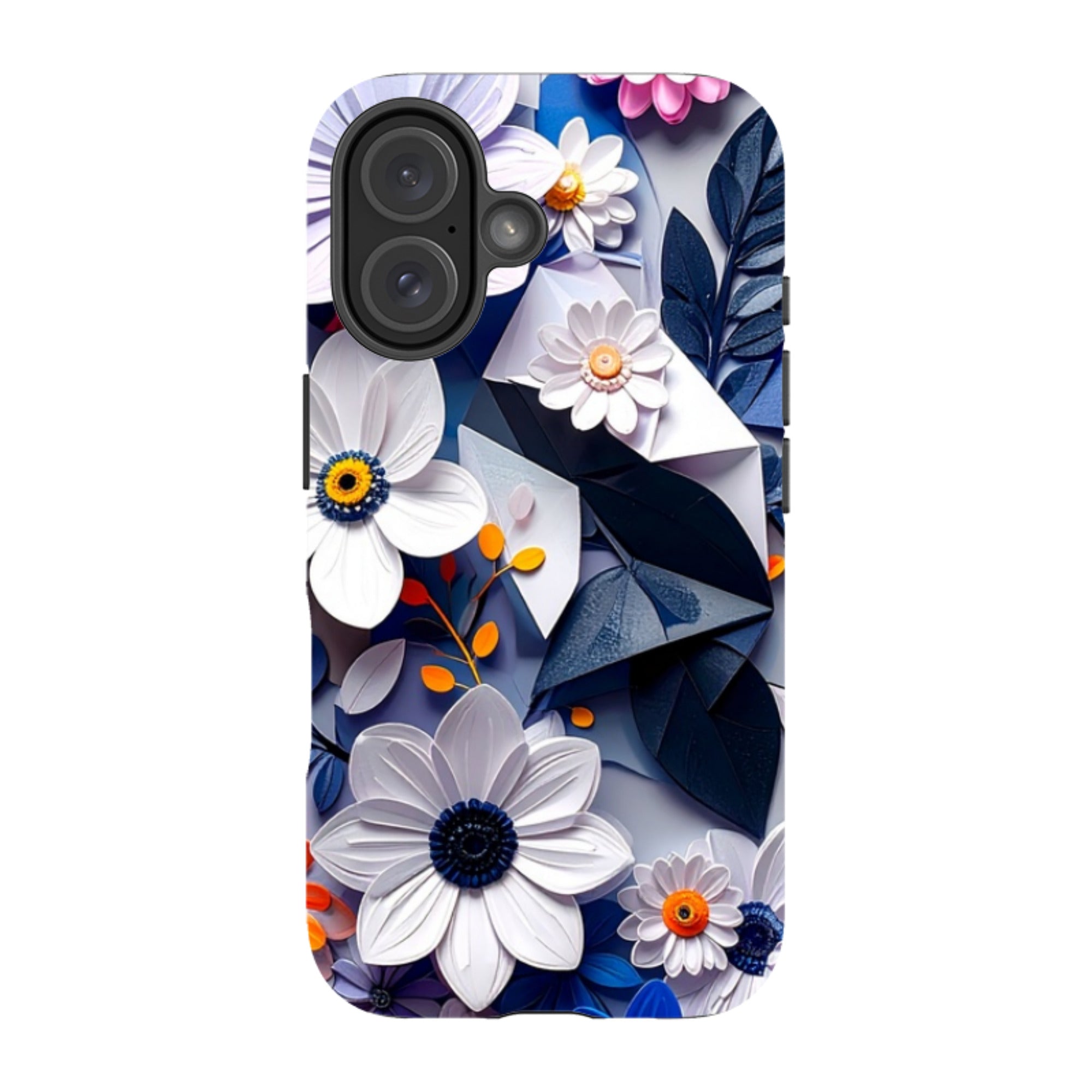 iPhone MagSafe Tough Case - Summer Blue Florals