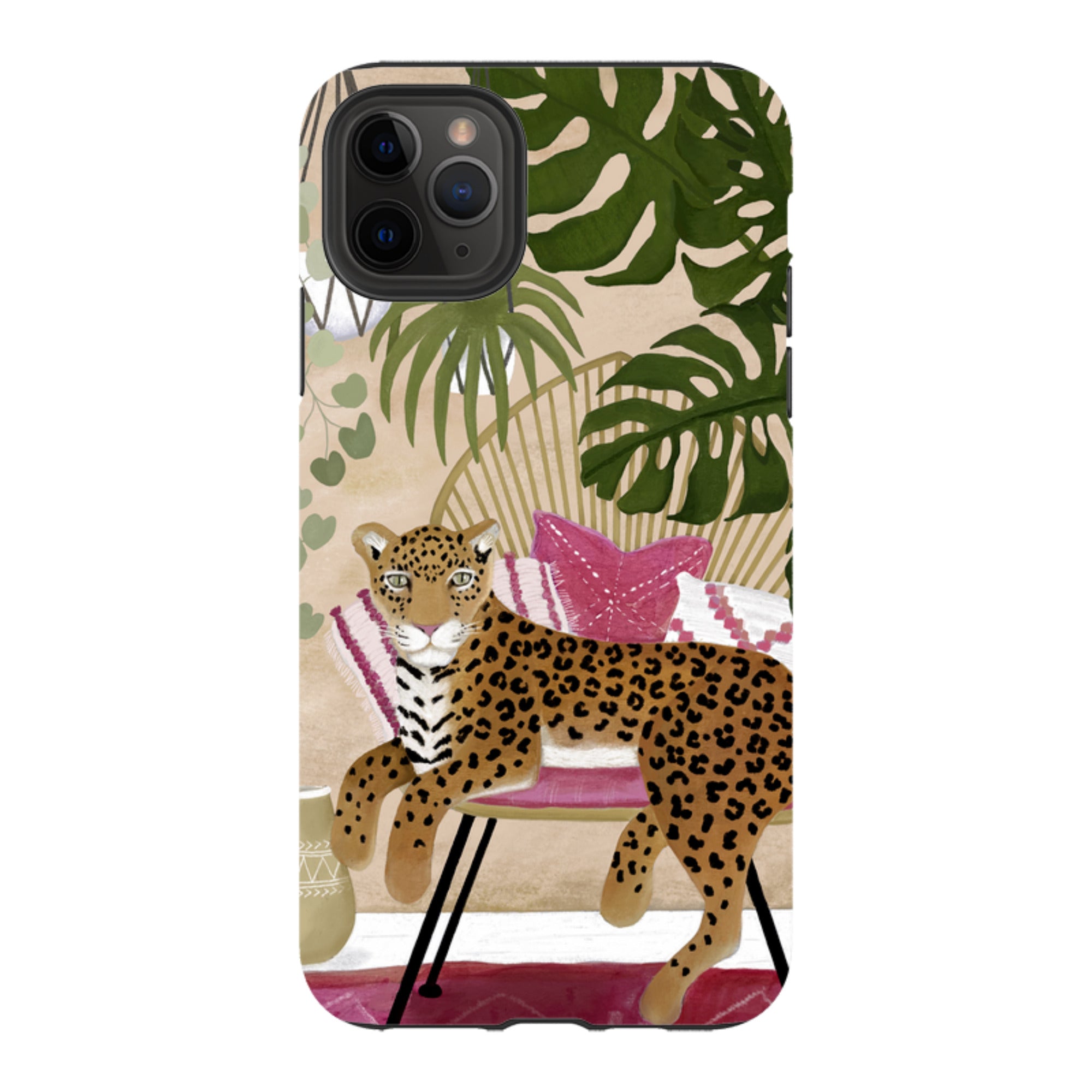 iPhone Tough Case - Boho Leopard Cream By Bex Parkin
