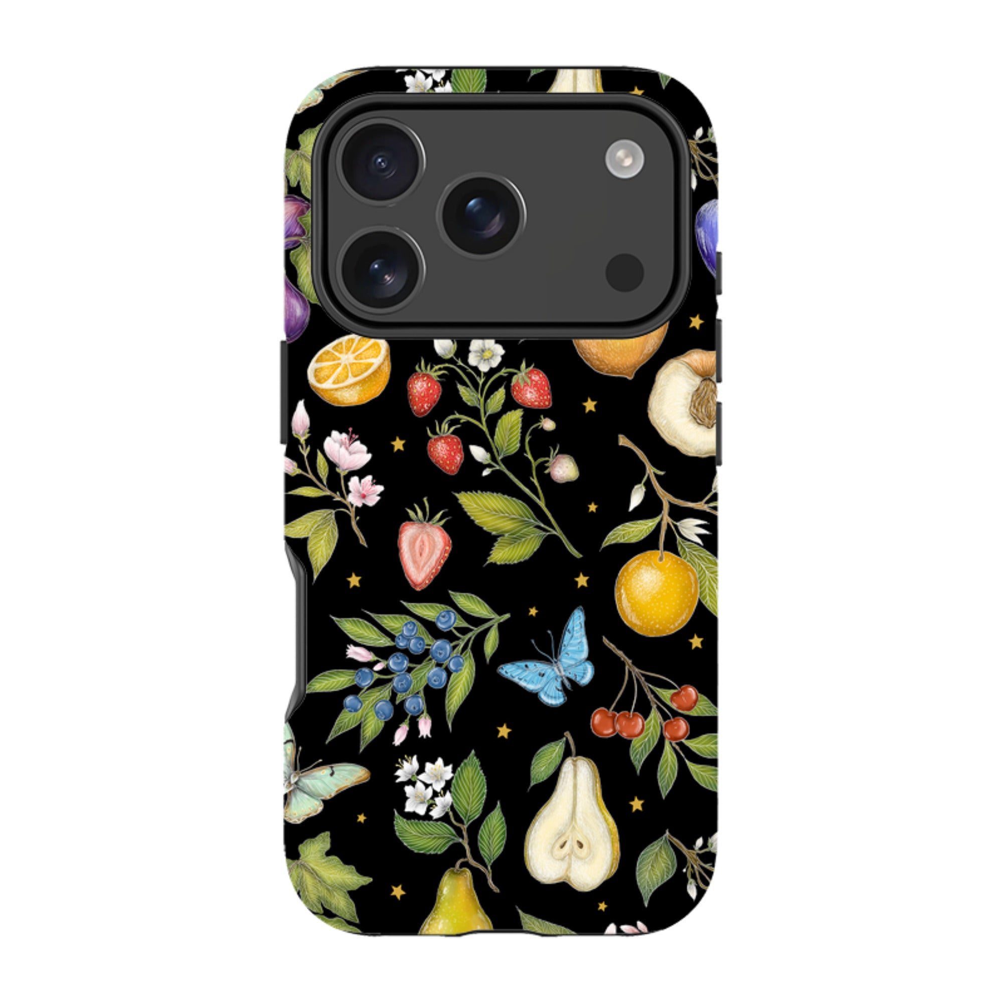 iPhone MagSafe Tough Case -  Black Fruits By Catherine Rowe