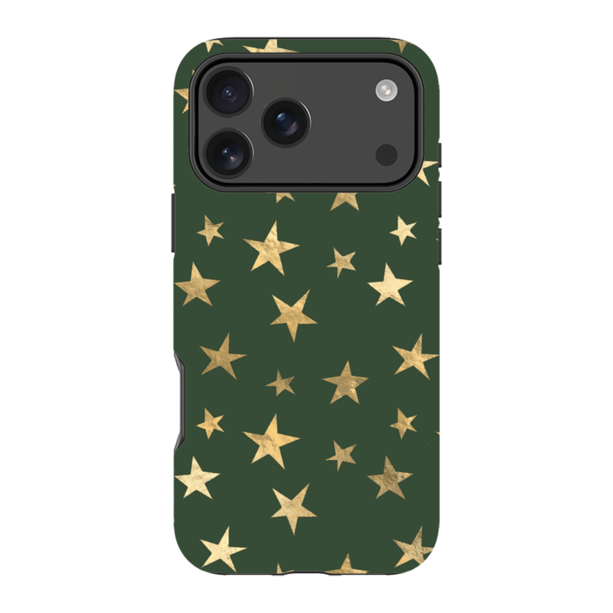 iPhone Tough Case - Green and Gold Stars