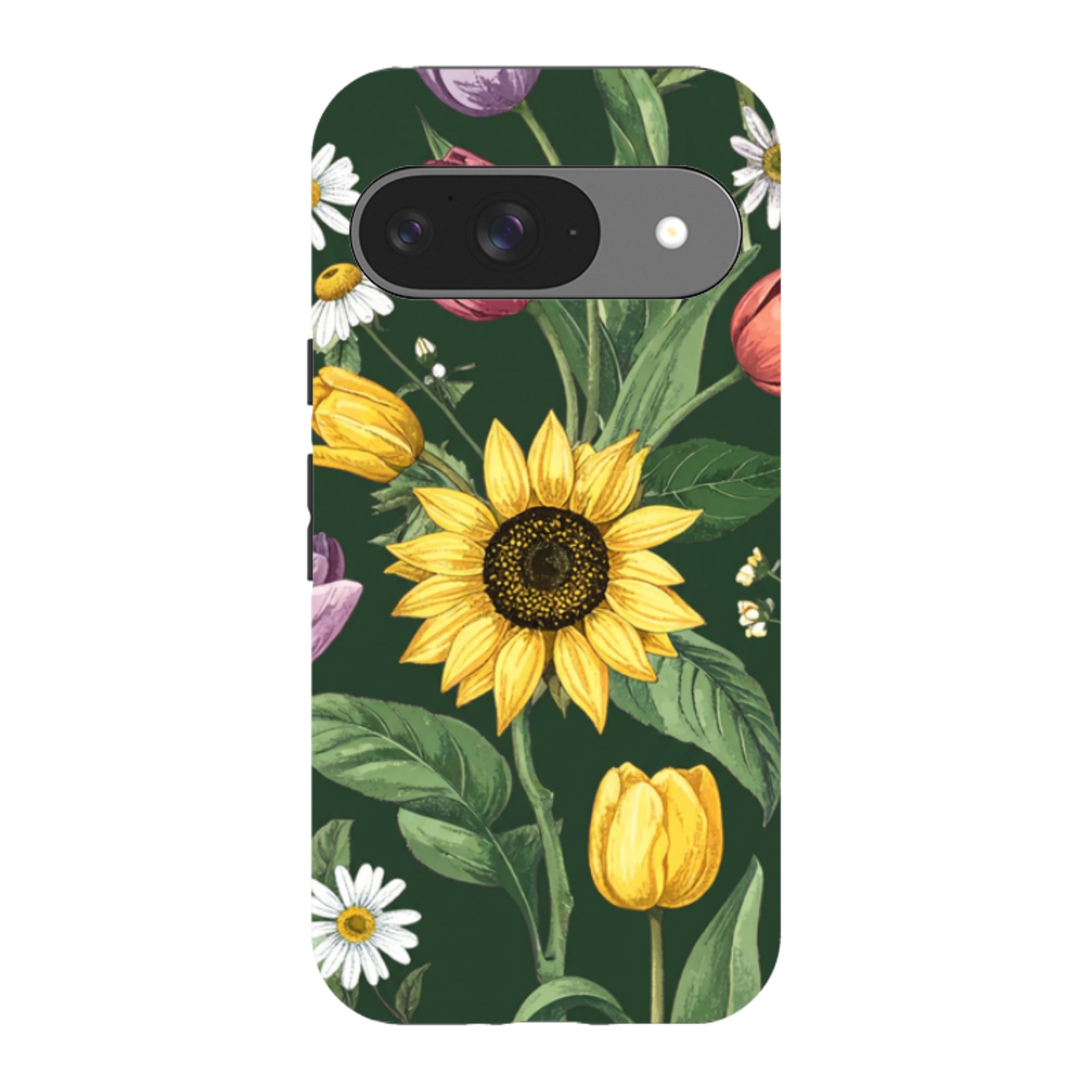 Google Tough Case - Green Sunflowers