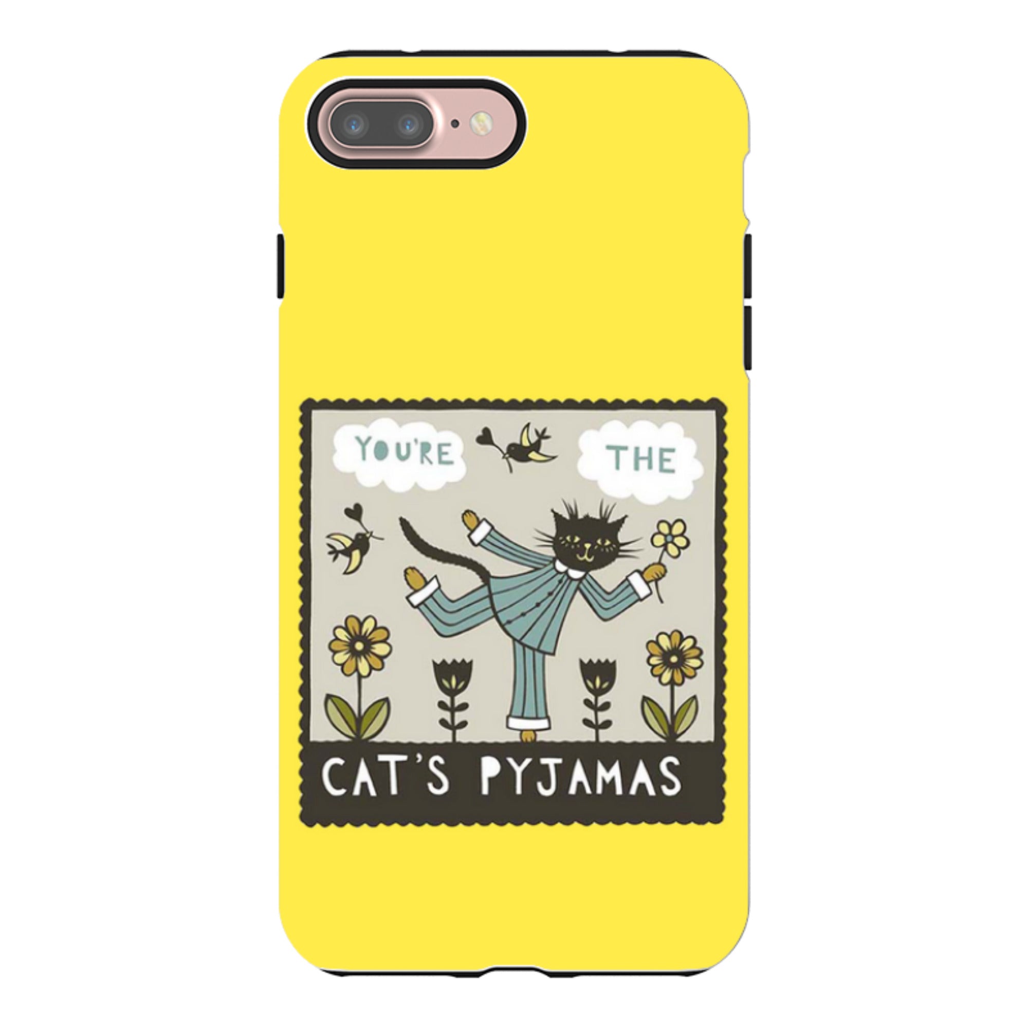 iPhone Tough Case - Cats Pyjamas Yellow By Suzy Taylor