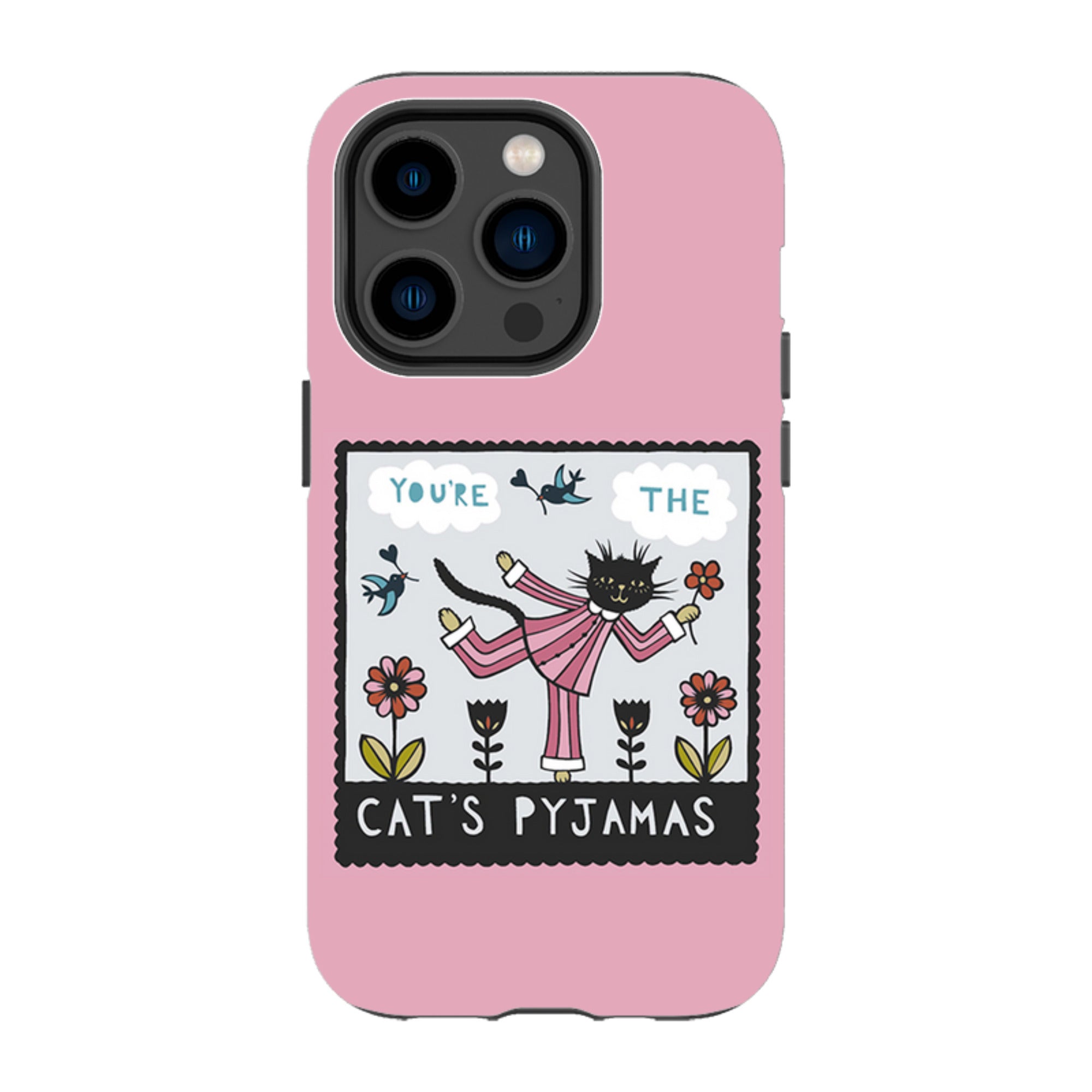 iPhone Tough Case - Cats Pyjamas Pink By Suzy Taylor