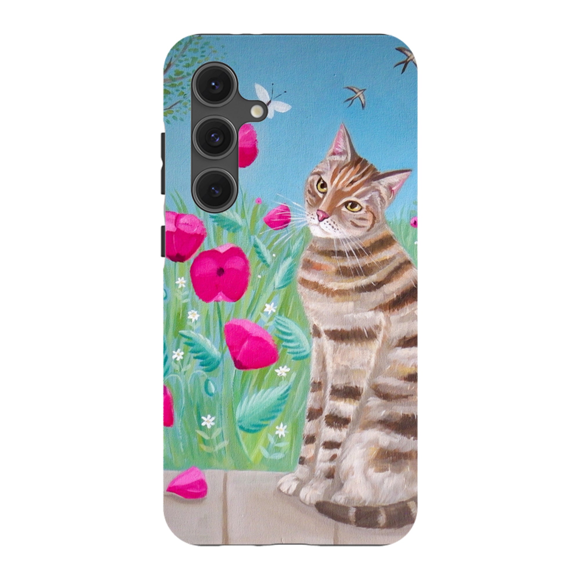 Samsung Tough Case - Cat Floral By Mary Stubberfield