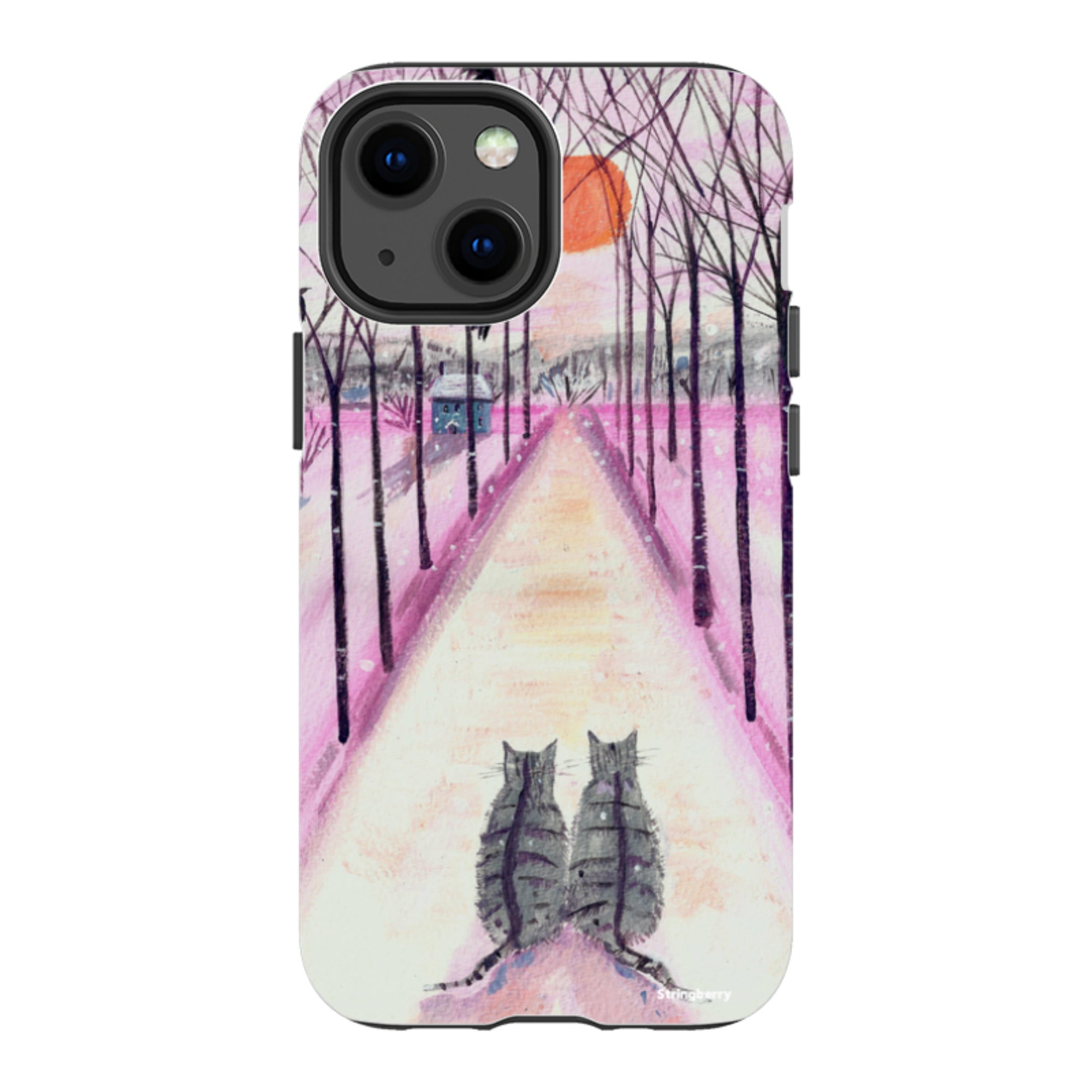 iPhone Tough Case - Winter Cats By Mary Stubberfield