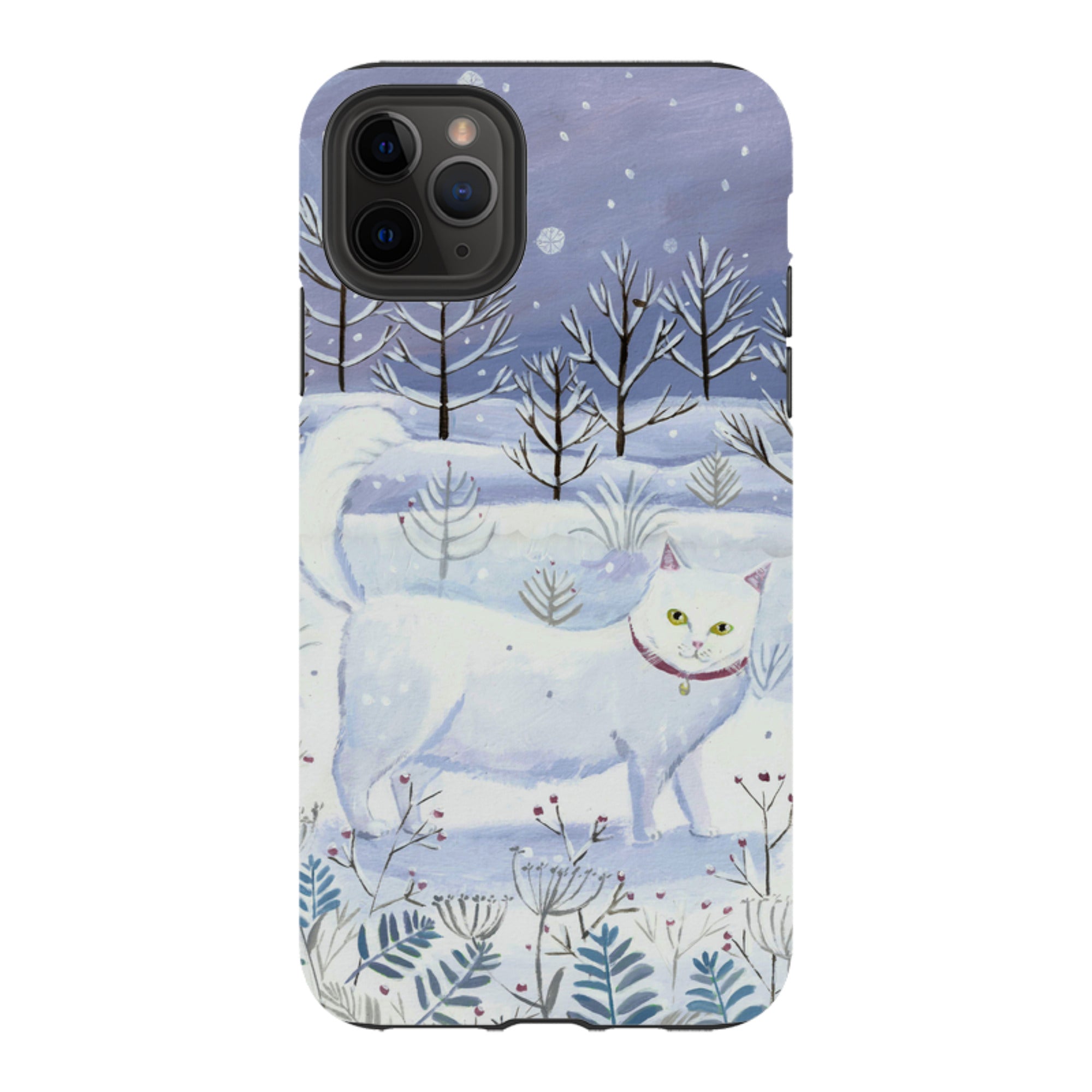 iPhone Tough Case - White Cat By Mary Stubberfield
