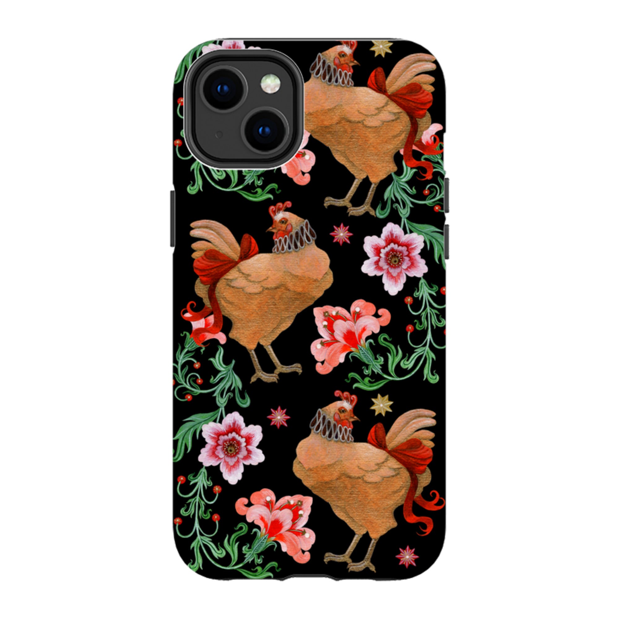 iPhone Tough  Case - Three French Hens By Maria Matos