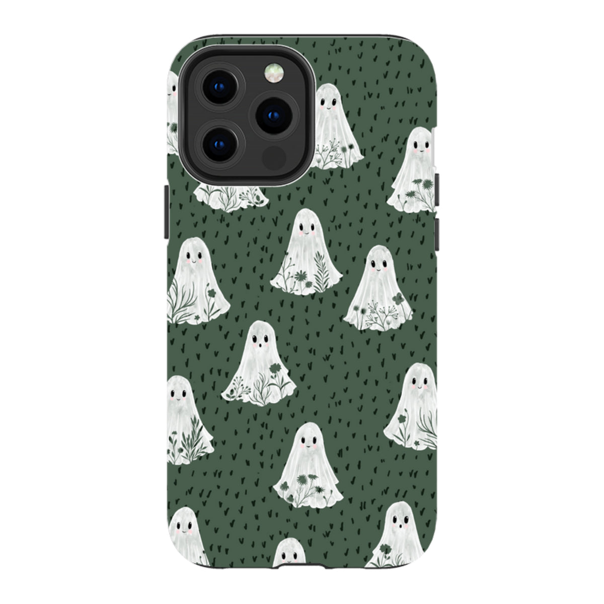 iPhone Tough Case - Floral Ghosts - Pine By Katherine Quinn