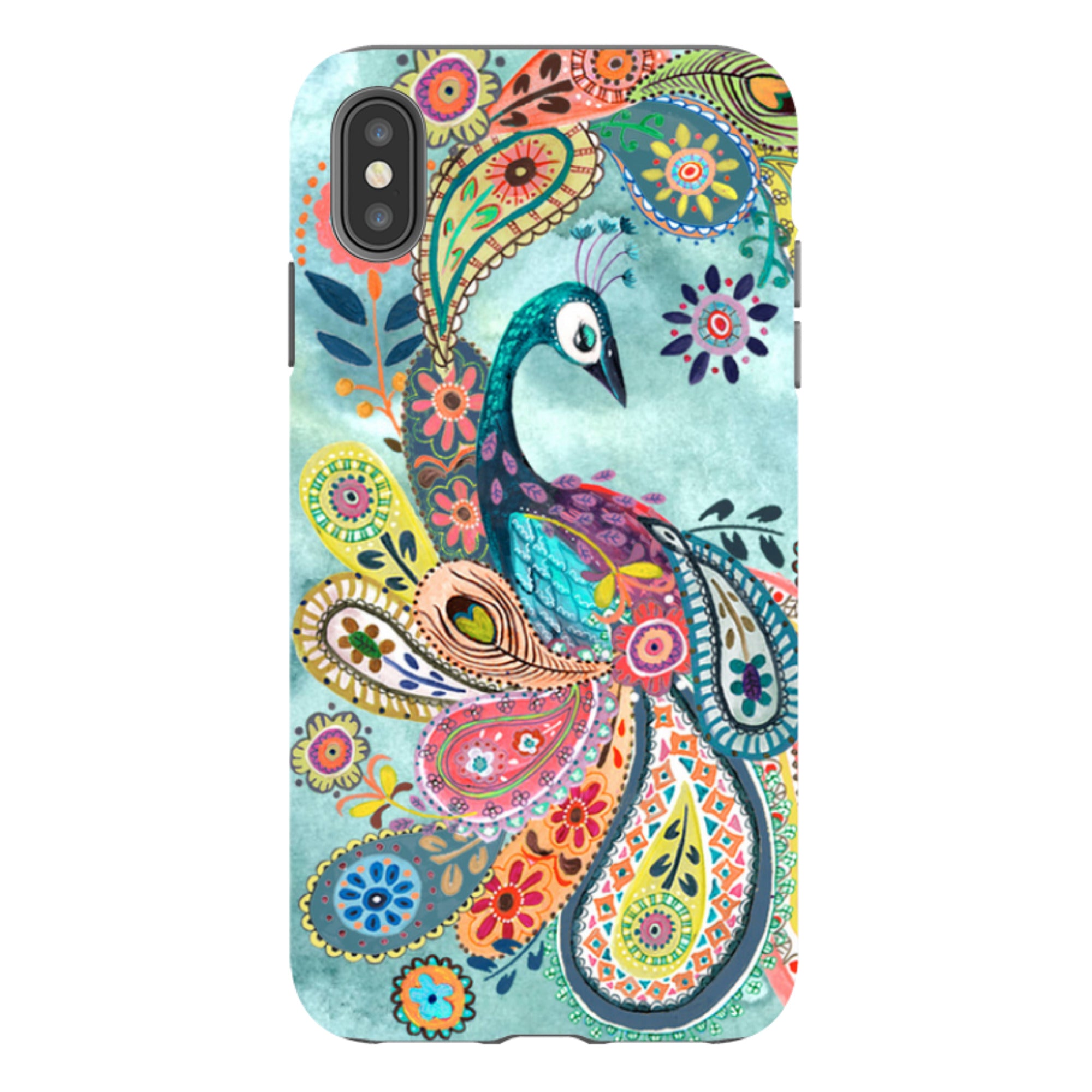 iPhone Tough Case - Peacock Dreams By Caroline Bonne Muller
