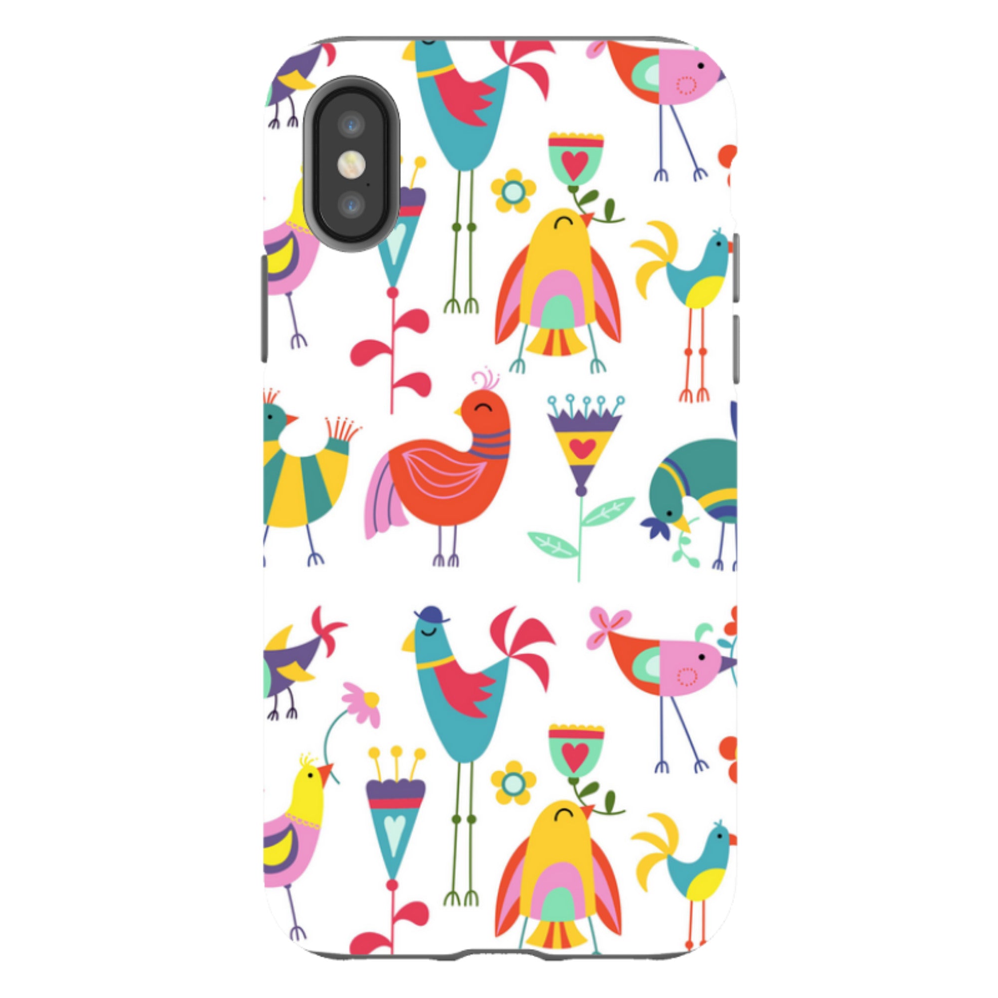 iPhone Tough Case - Folky Birds By Suzy Taylor