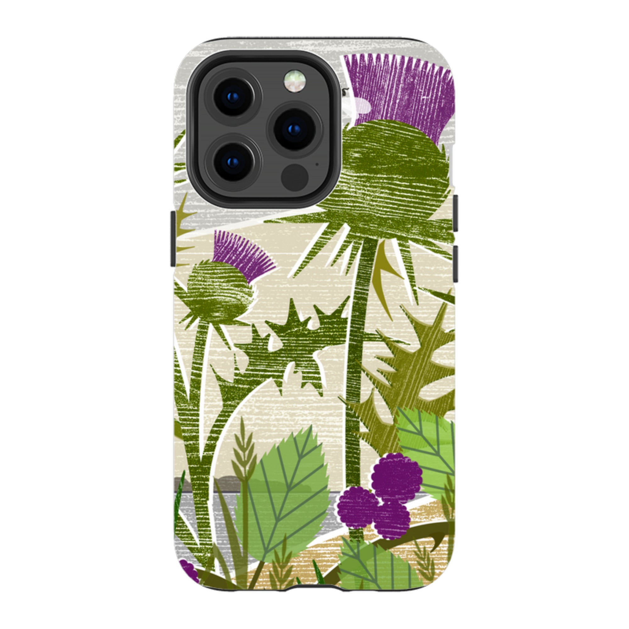 iPhone Tough Case - Purple Thistle By Liane Payne