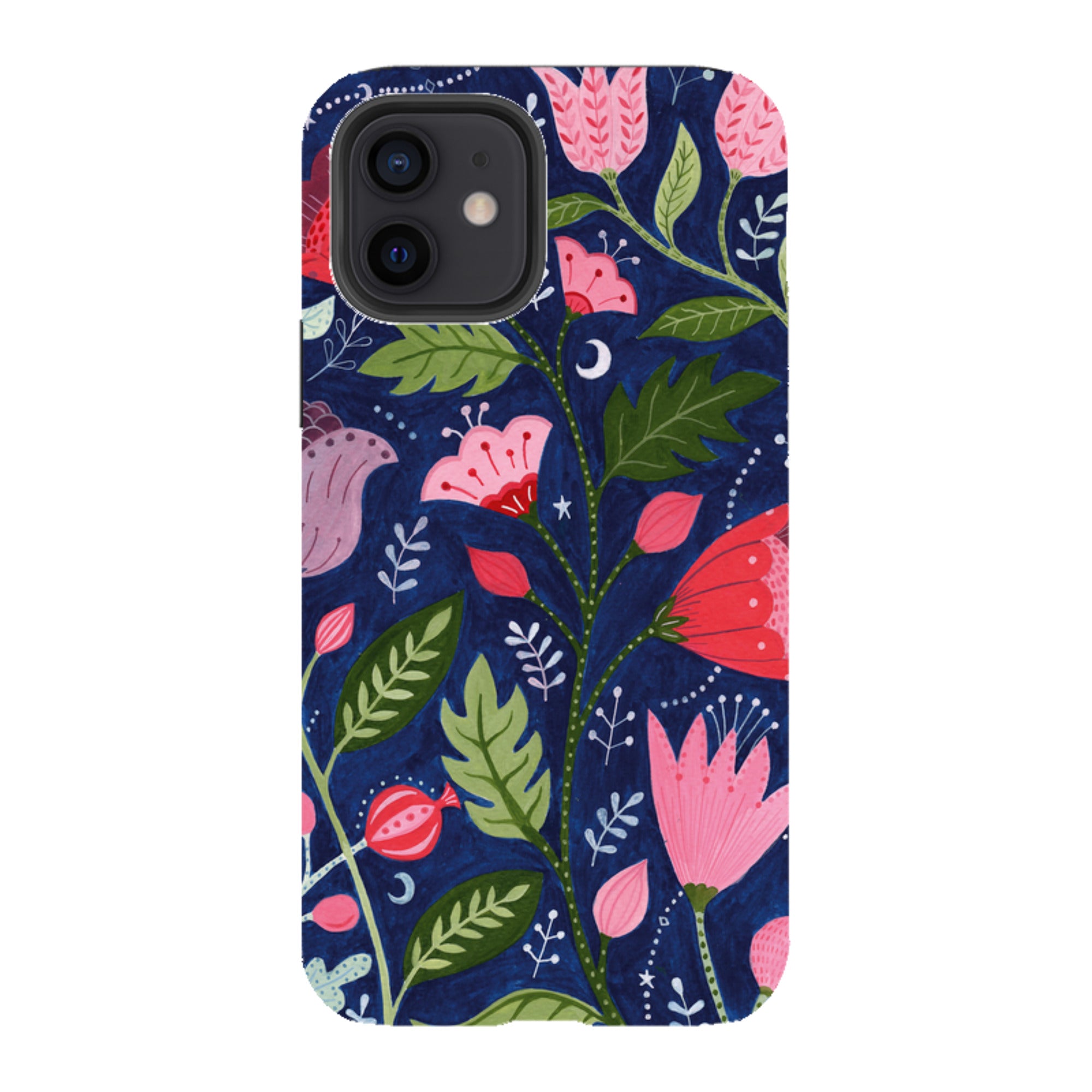 iPhone Tough Case - Flowers On Blue By Bex Parkin