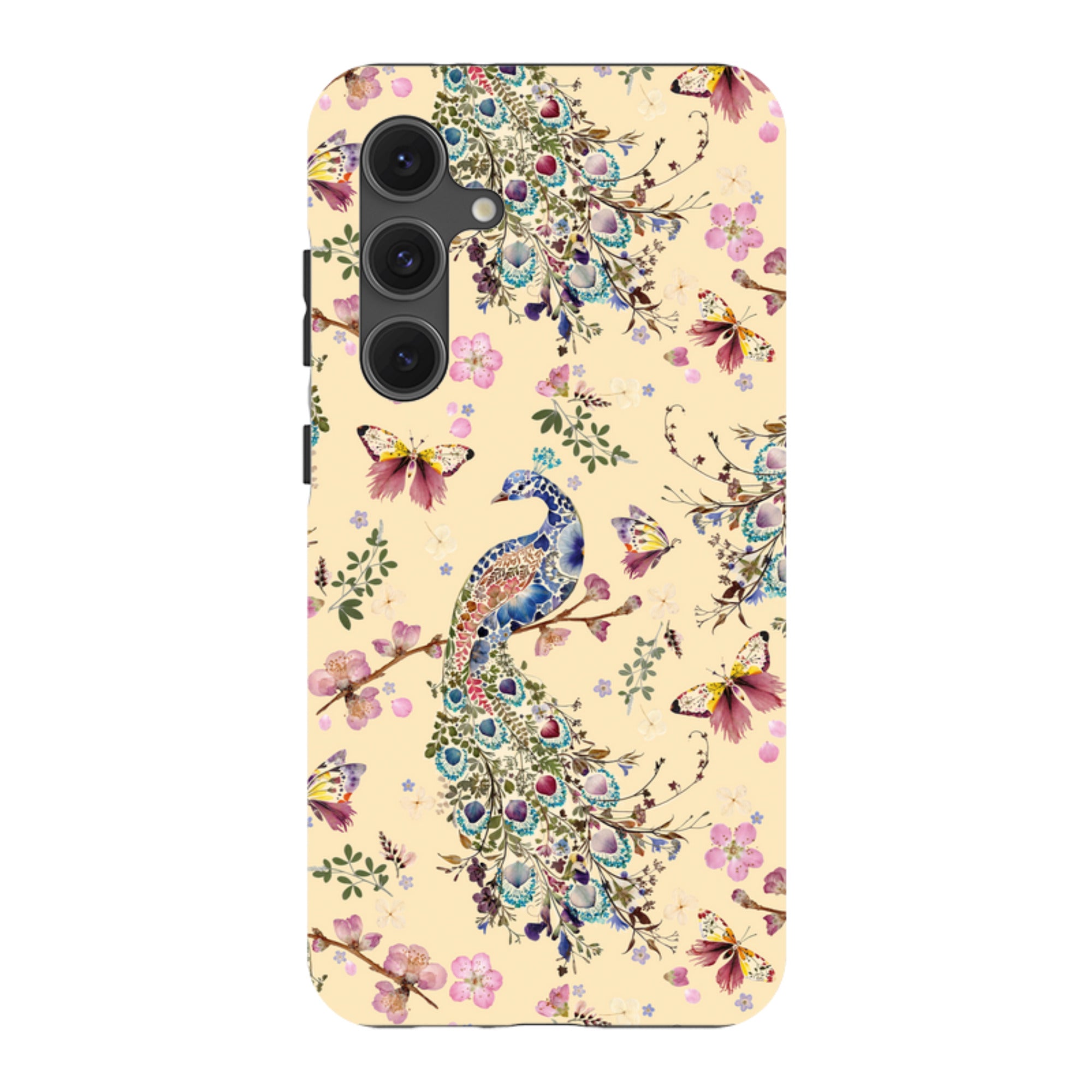 Samsung Tough Case - Peacock and Cherry Blossoms Lilly By Helen Ahpornsiri