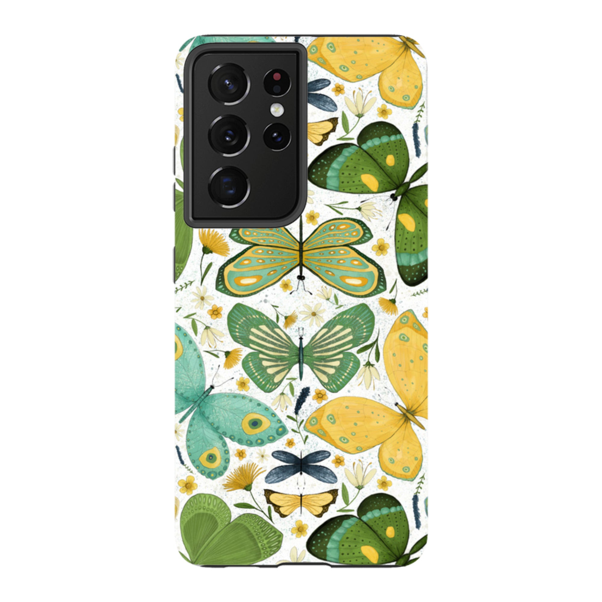 Samsung Tough Case - Green Butterflies By Maja Lindberg